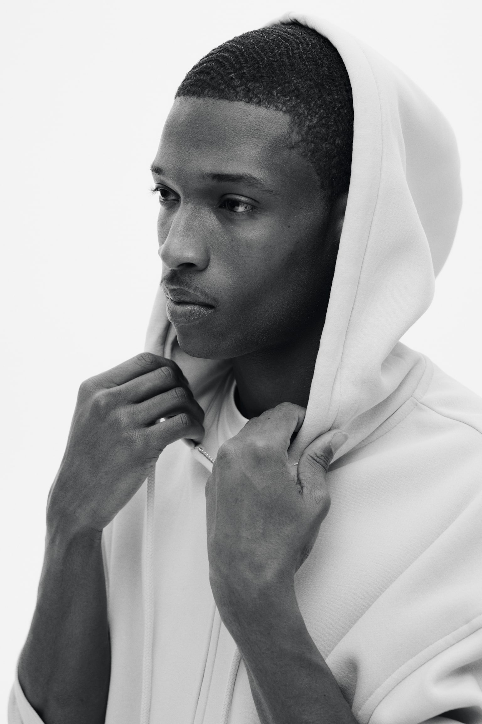 Худі Loose Fit на блискавці - Світло-блакитний/Сливовий/Синій/Коричневий/Зелений хакі/Світло-сірий/Чорний/Темно-сірий/Сірий меланж/Whitw - 3