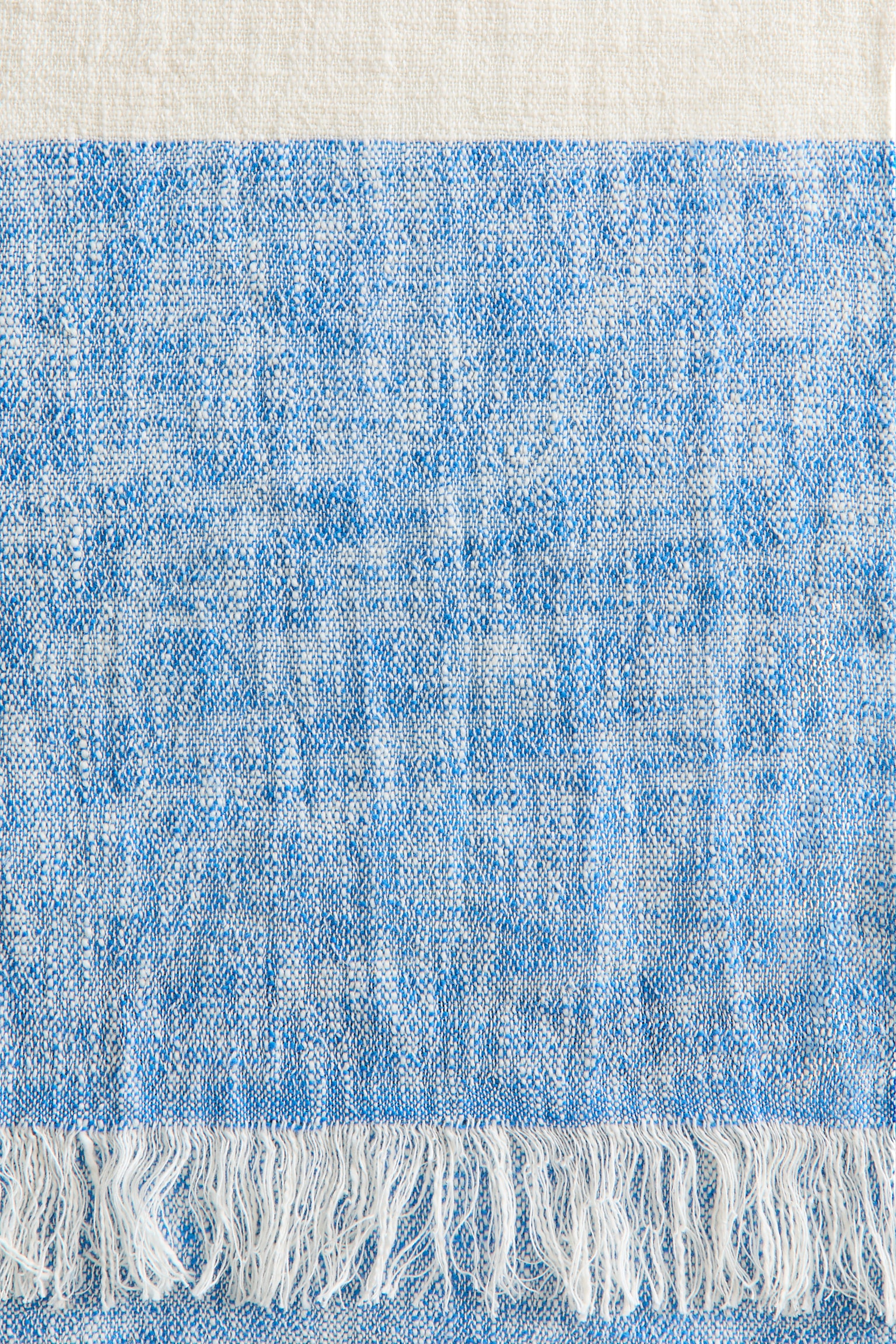 Linen-blend blanket - Blue/Cream/Beige/Cream/Yellow/Cream/Dark grey/Cream - 3