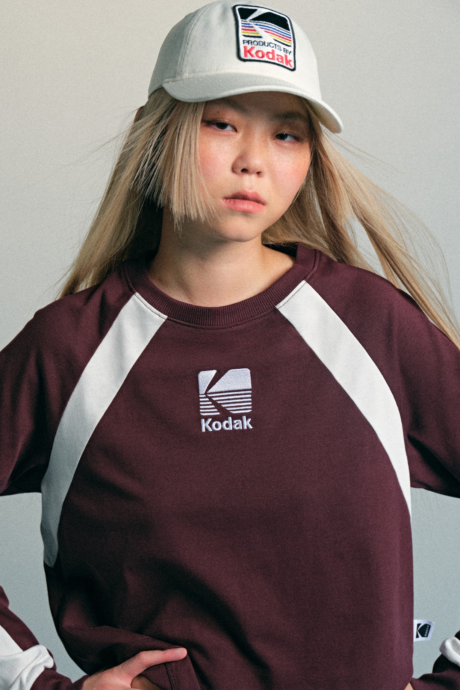 Áo cotton khối màu - Màu đỏ rượu/Kodak - 3