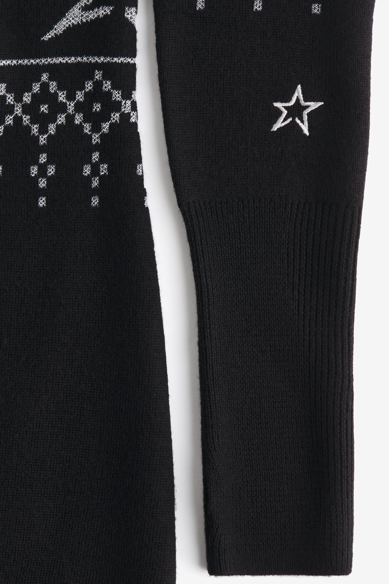 Jacquard-knit merino wool-blend dress - Black - 5