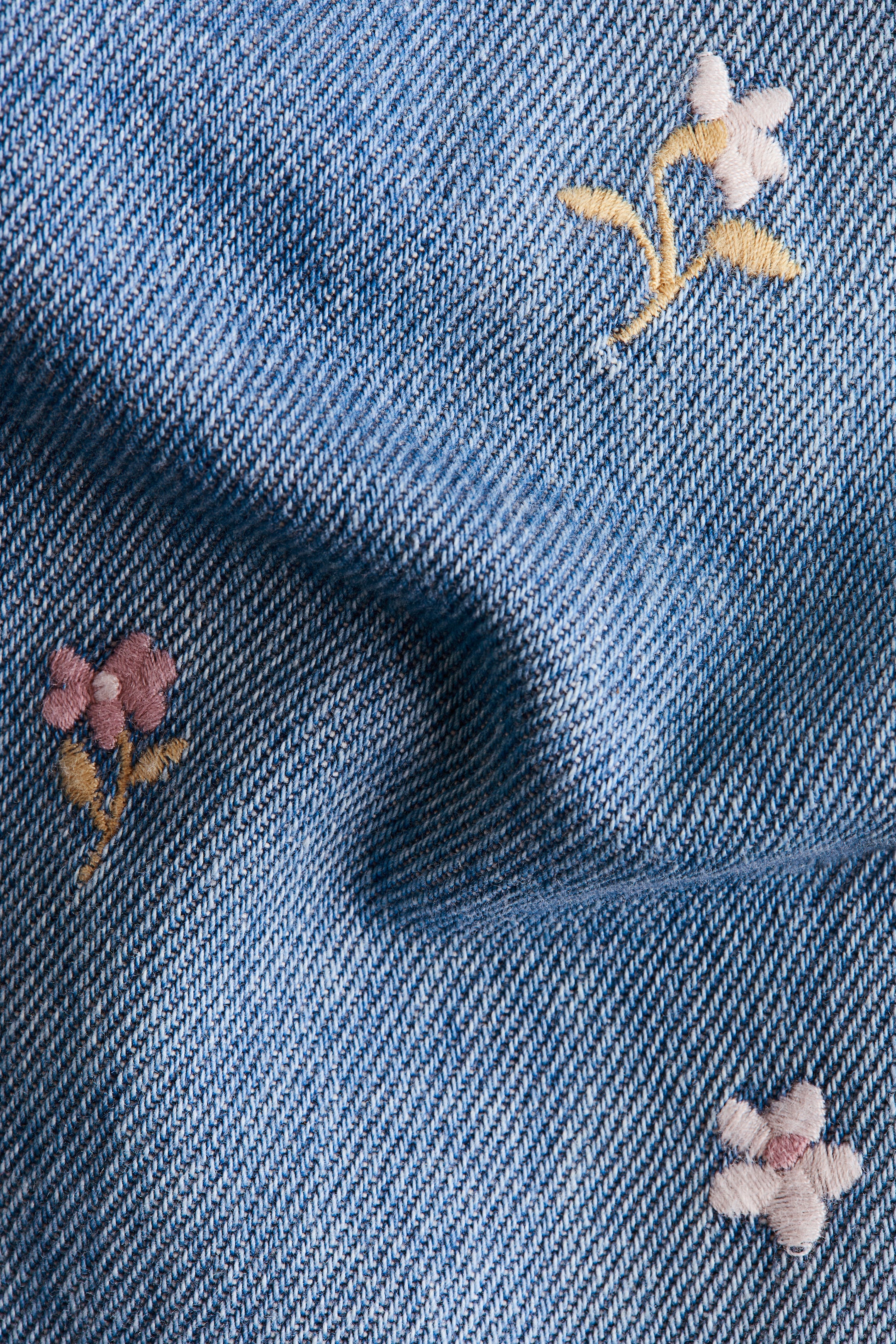 Embroidered-Detail Jeans