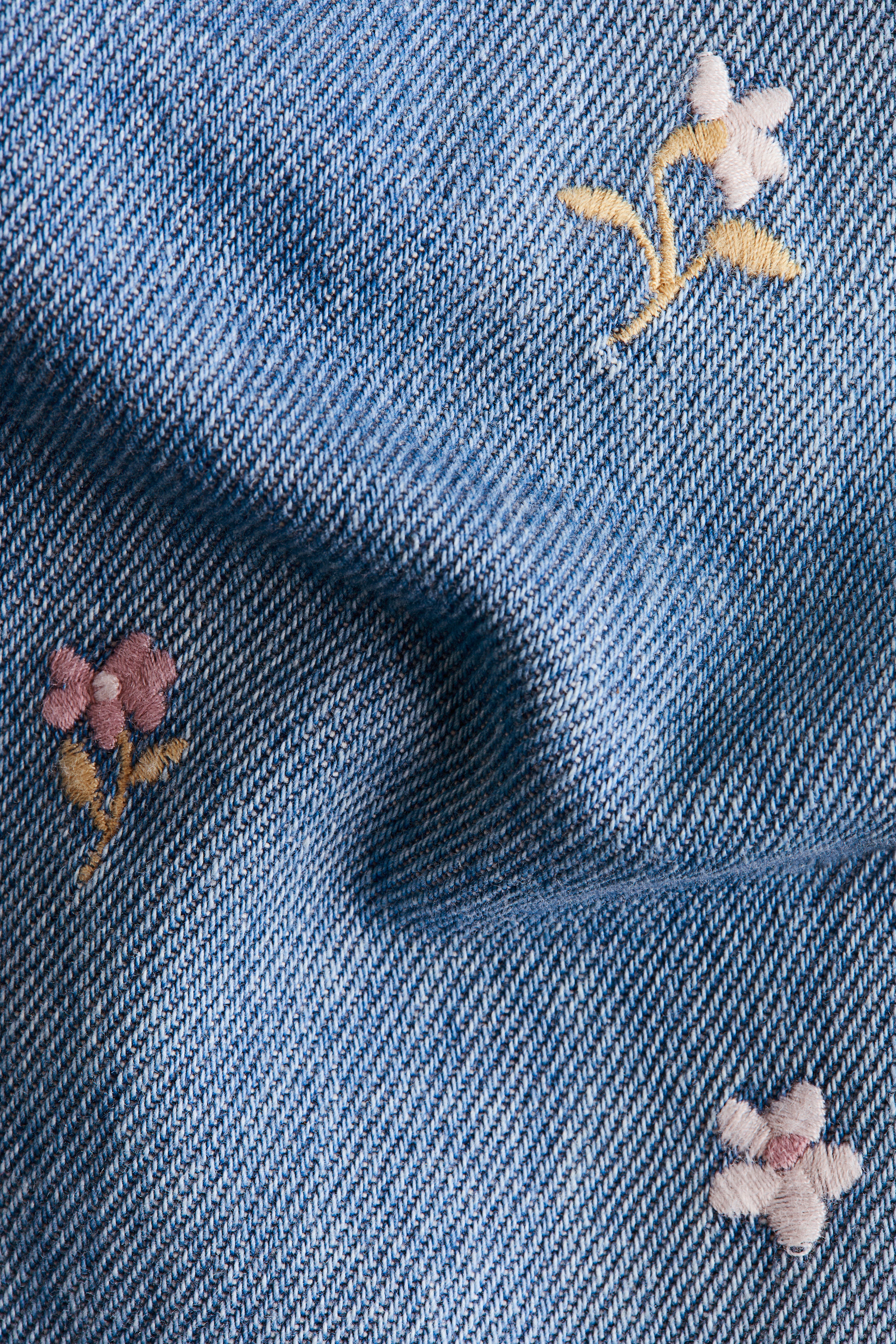Embroidered-Detail Jeans
