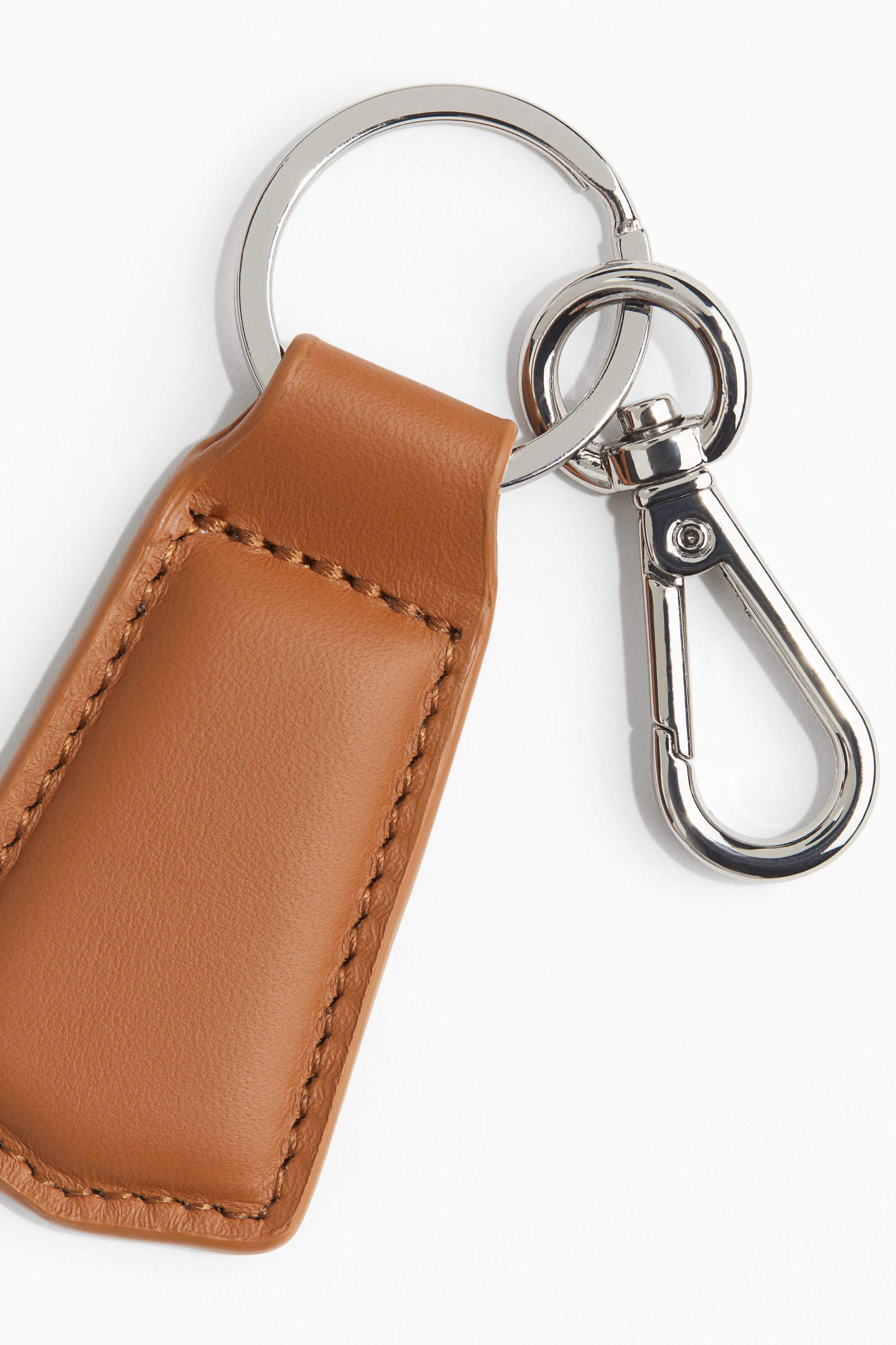 Keyring with leather strap - Light brown - Men | H&M GB 2