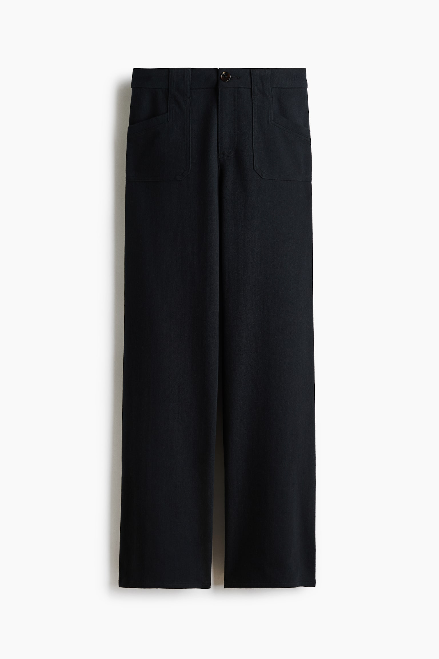 Wide twill trousers - Negro/Beige/Verde caqui - 1
