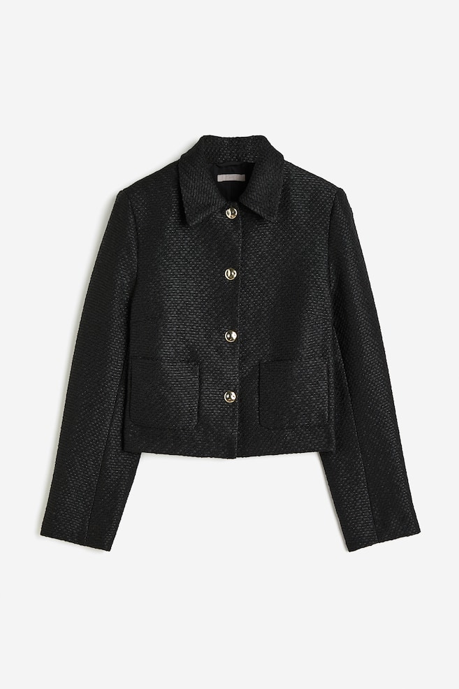 Textured jacket - Black - 2