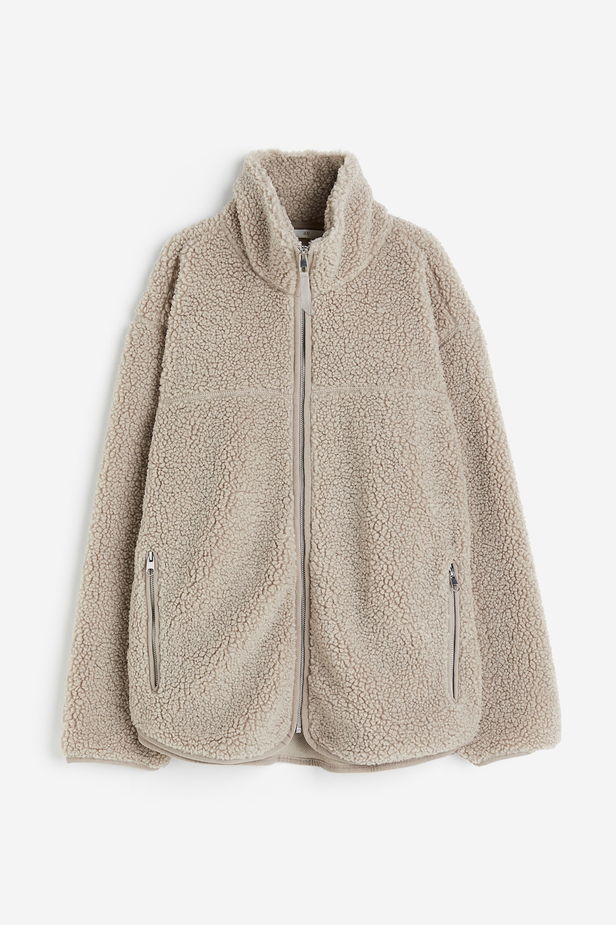 Blouson Teddy Vetement Hm Femme Veste Zippée En Tissu Teddy