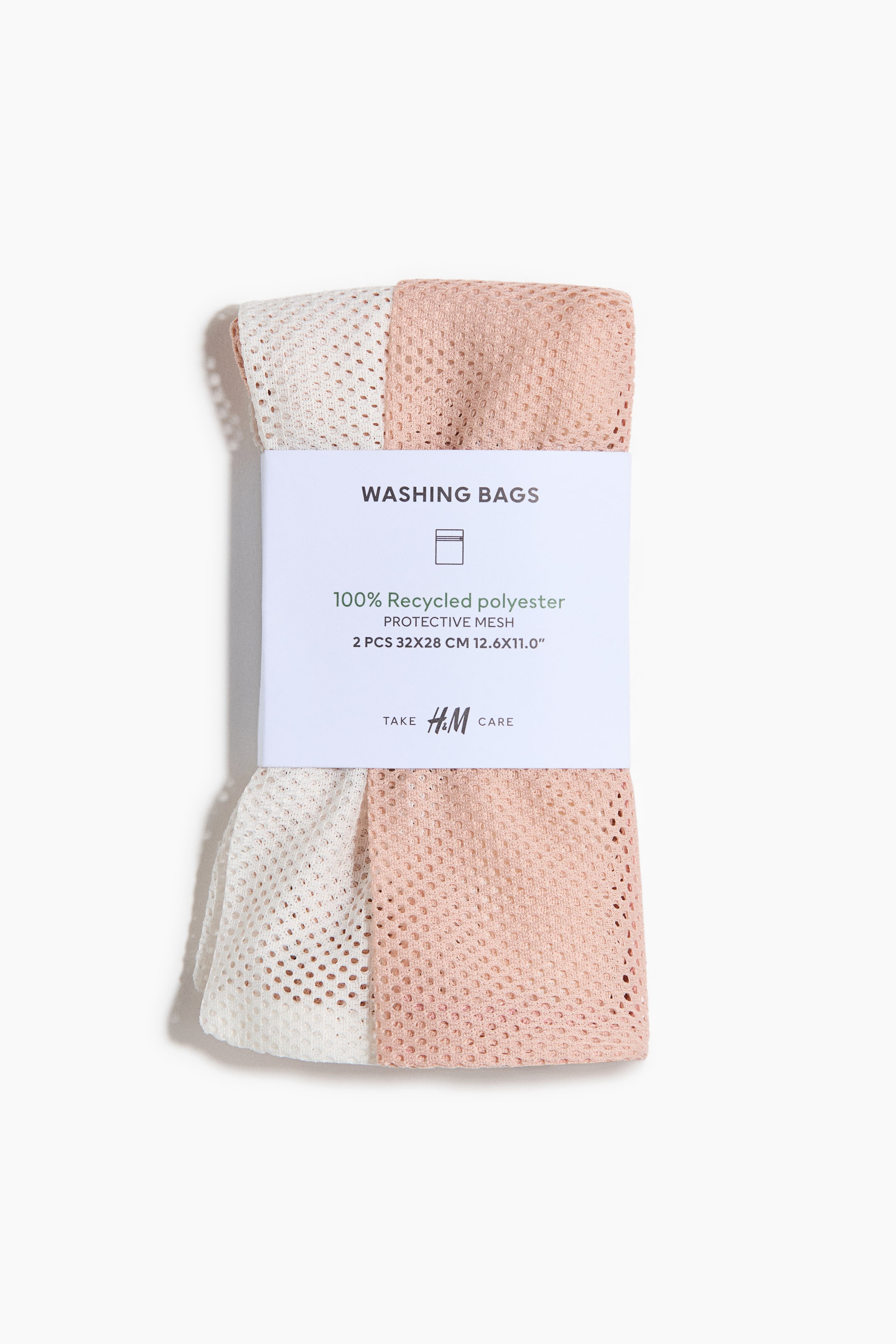 View larger image: 2-pack mesh laundry bags - Powder pink/Cream | H&M GB 1