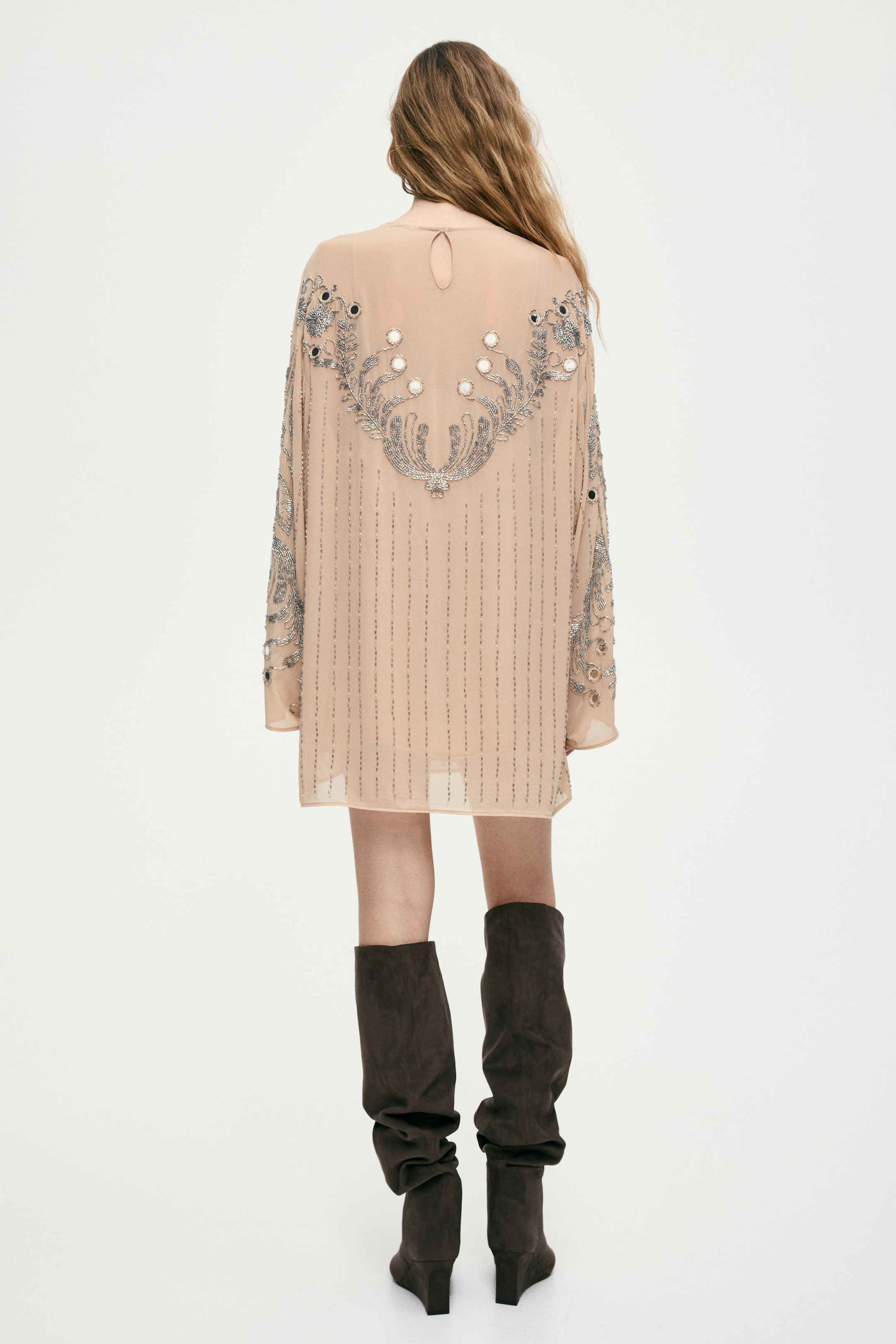 Ver imagen más grande: Embellished dress - Beige - MUJER | H&M ES 5