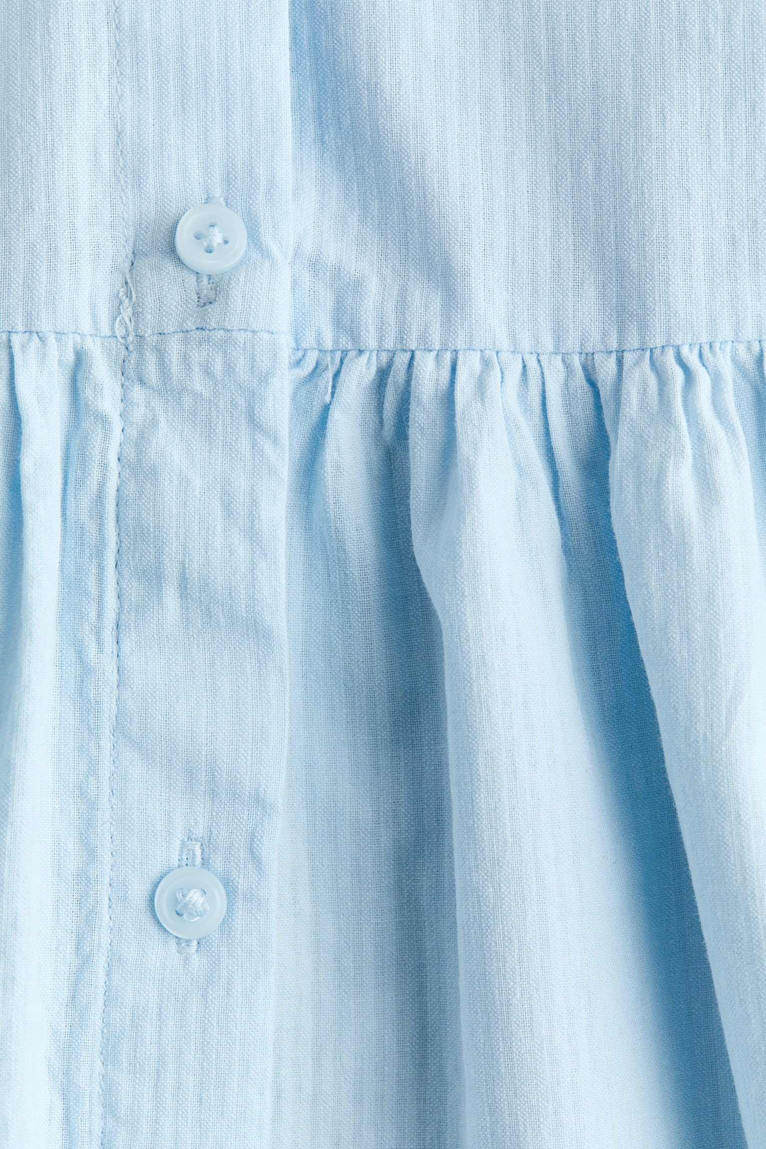 Sleeveless seersucker dress - Light blue/Light pink - 2