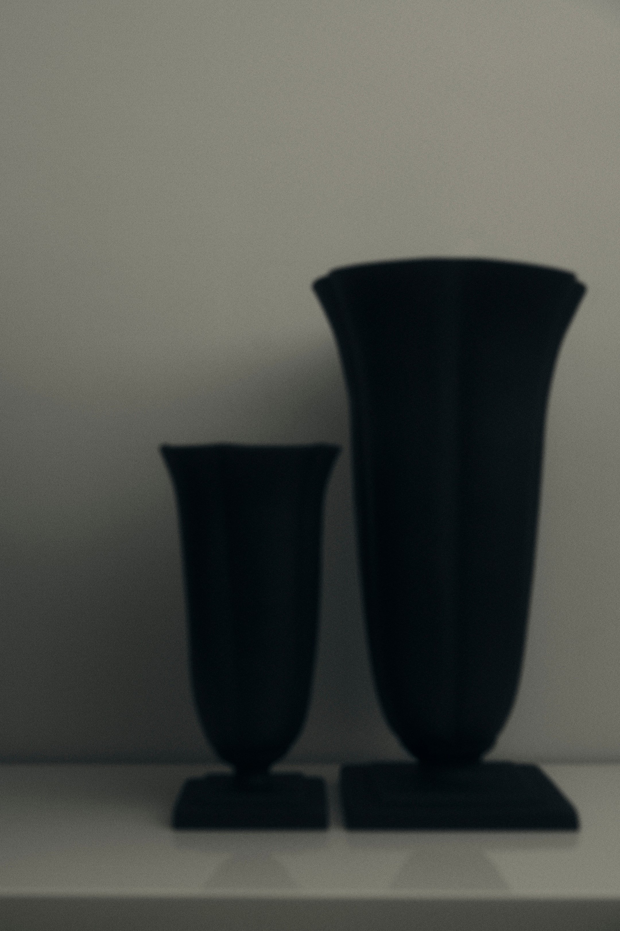 Large Fluted Metal Vase