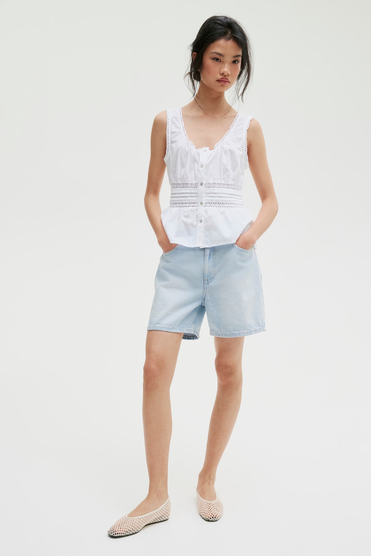 Tulla Hw Shorts Medium Blue Denim