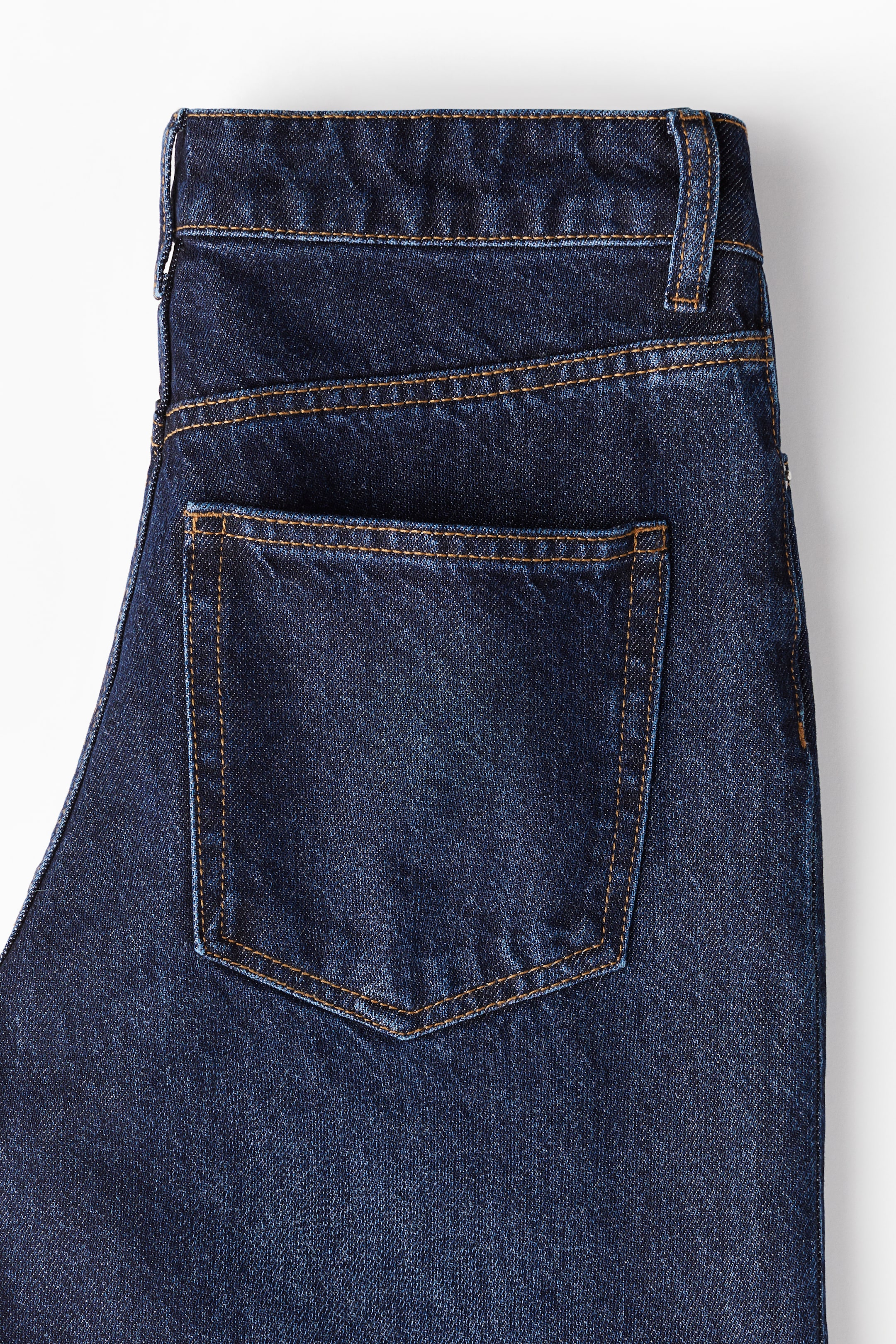 Straight turn-up jeans - Dark denim blue - Ladies | H&M GB 9