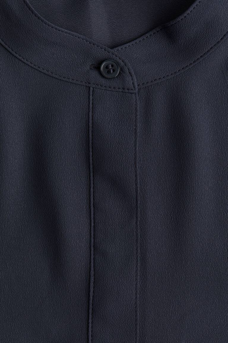 Navy Blue H&M Bishop Sleeve Blouse - M/size 4 main image 0