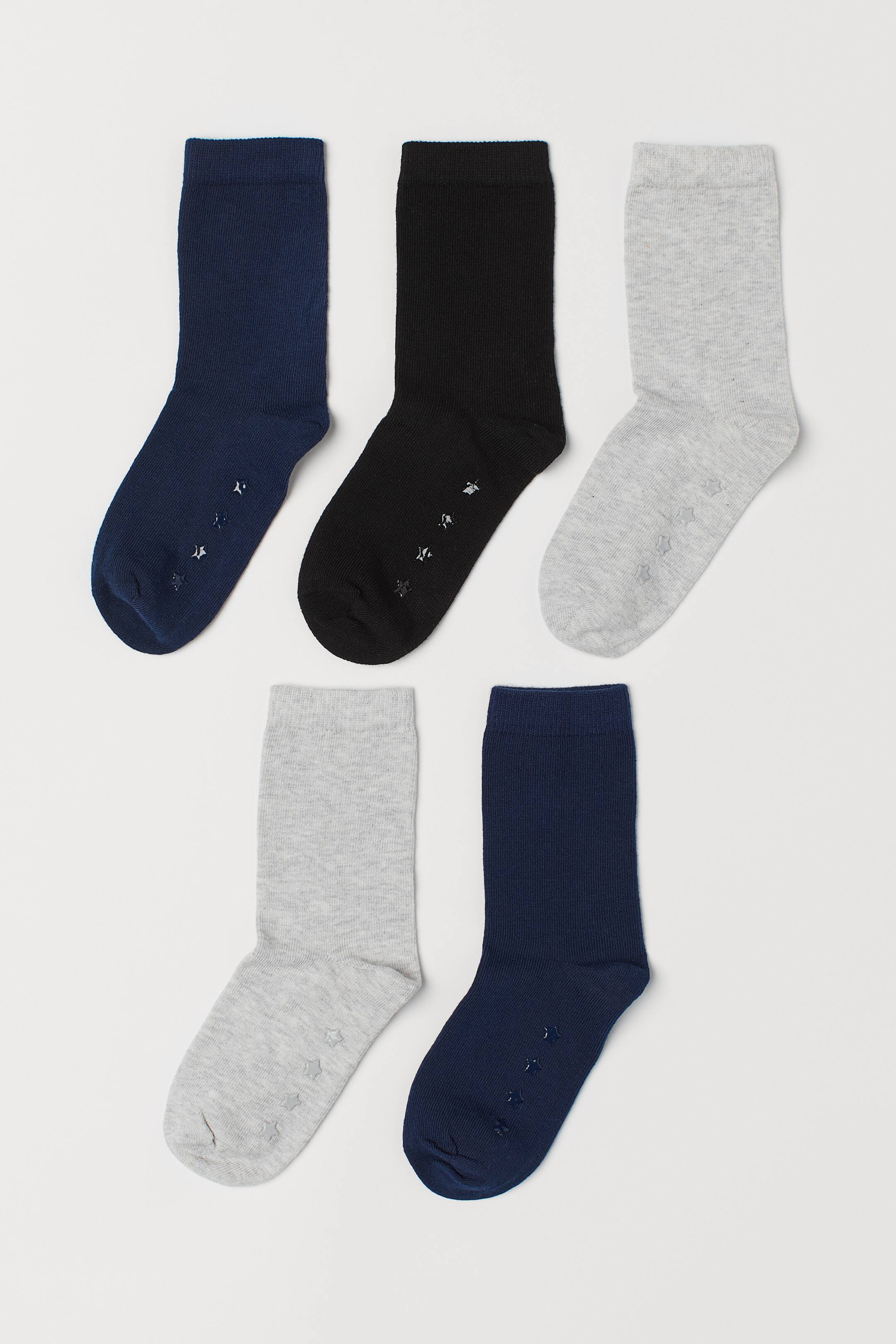 View larger image: 5-pack anti-slip-socks - Dark blue/Grey - Kids | H&M 1