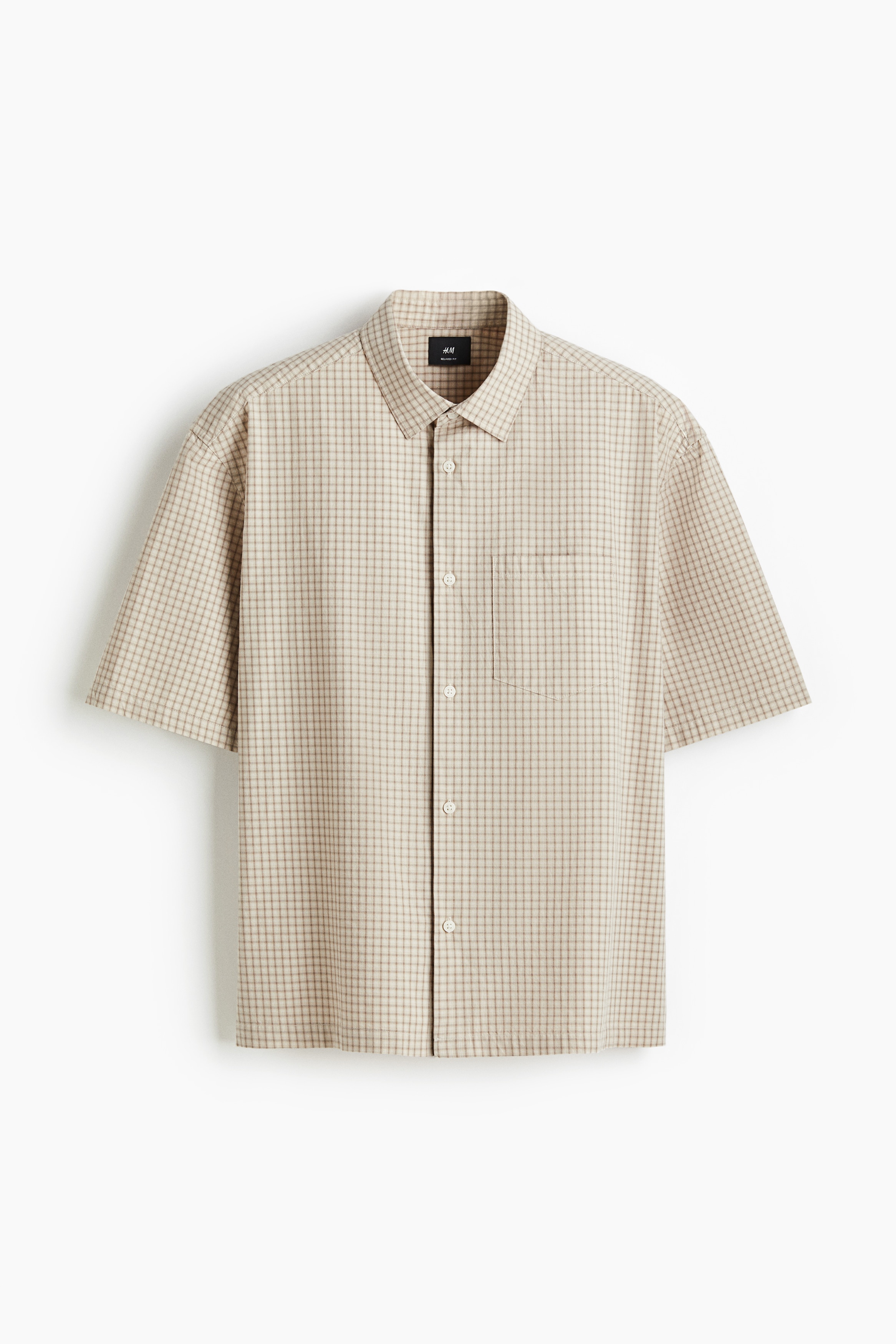 Chemise décontractée à manches courtes - Beige/carreaux/Brun/carreaux/Bleu clair/carreaux