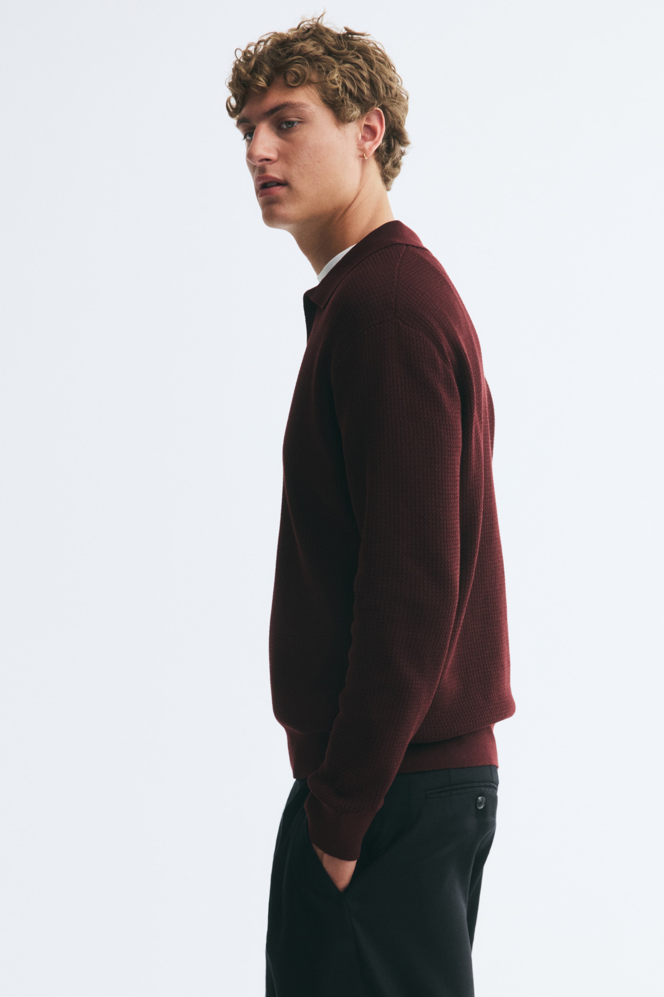 Relaxed-Fit Knit Polo Shirt