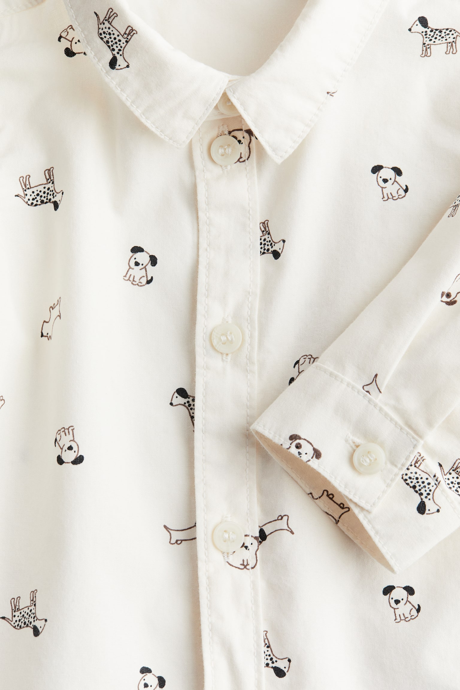 Patterned cotton shirt - White/Dogs/Blue/Christmas - 2