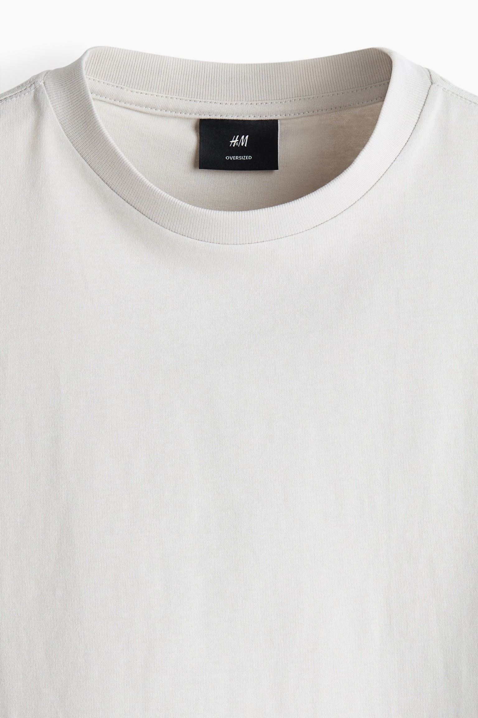 Oversized Fit Cotton T-shirt - Light grey/White/Black/Blue - 5