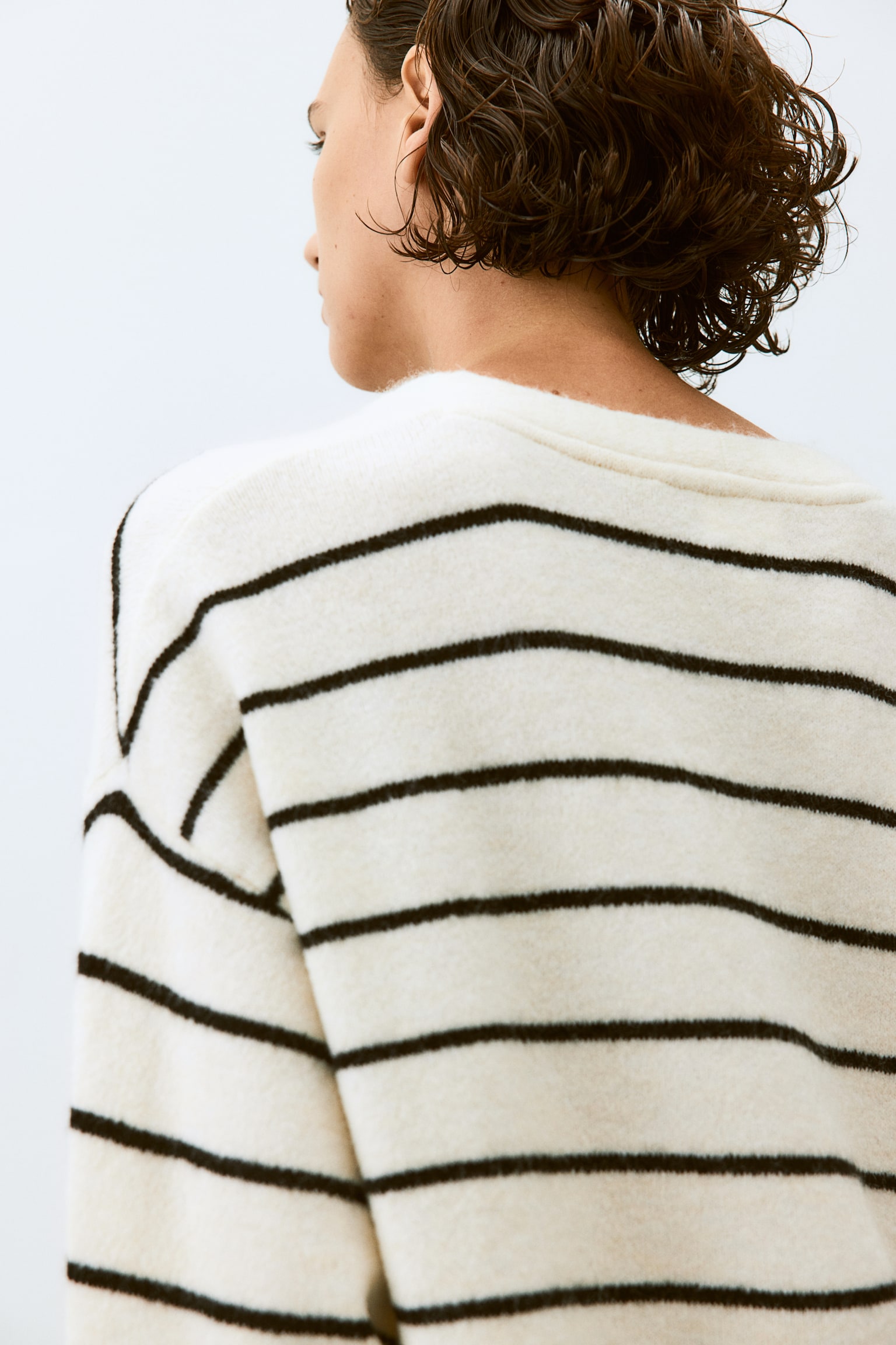 Oversized jumper - Cream/Striped/Black/Grey marl/White/Black/Striped/Pale yellow/Light beige/Black striped/Black/White striped - 7