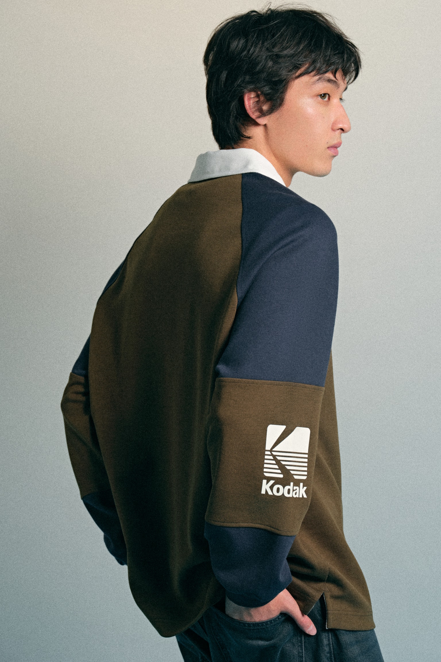 Áo rugby Loose Fit - Màu xanh lá đậm/Kodak/Màu đỏ sáng/Kodak - 7