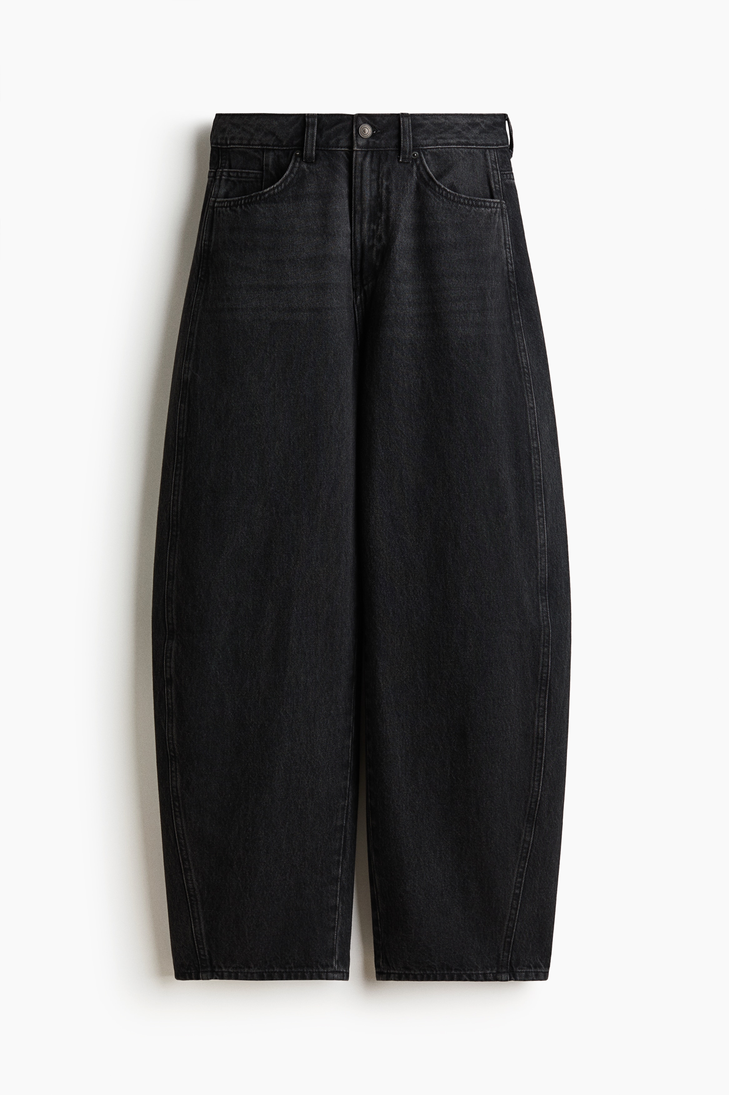 Barrel High Waist Jeans - Noir/Bleu denim foncé/Bleu denim clair/Gris denim/Grège/Beige clair/Bleu denim/Gris clair chiné/Noir délavé