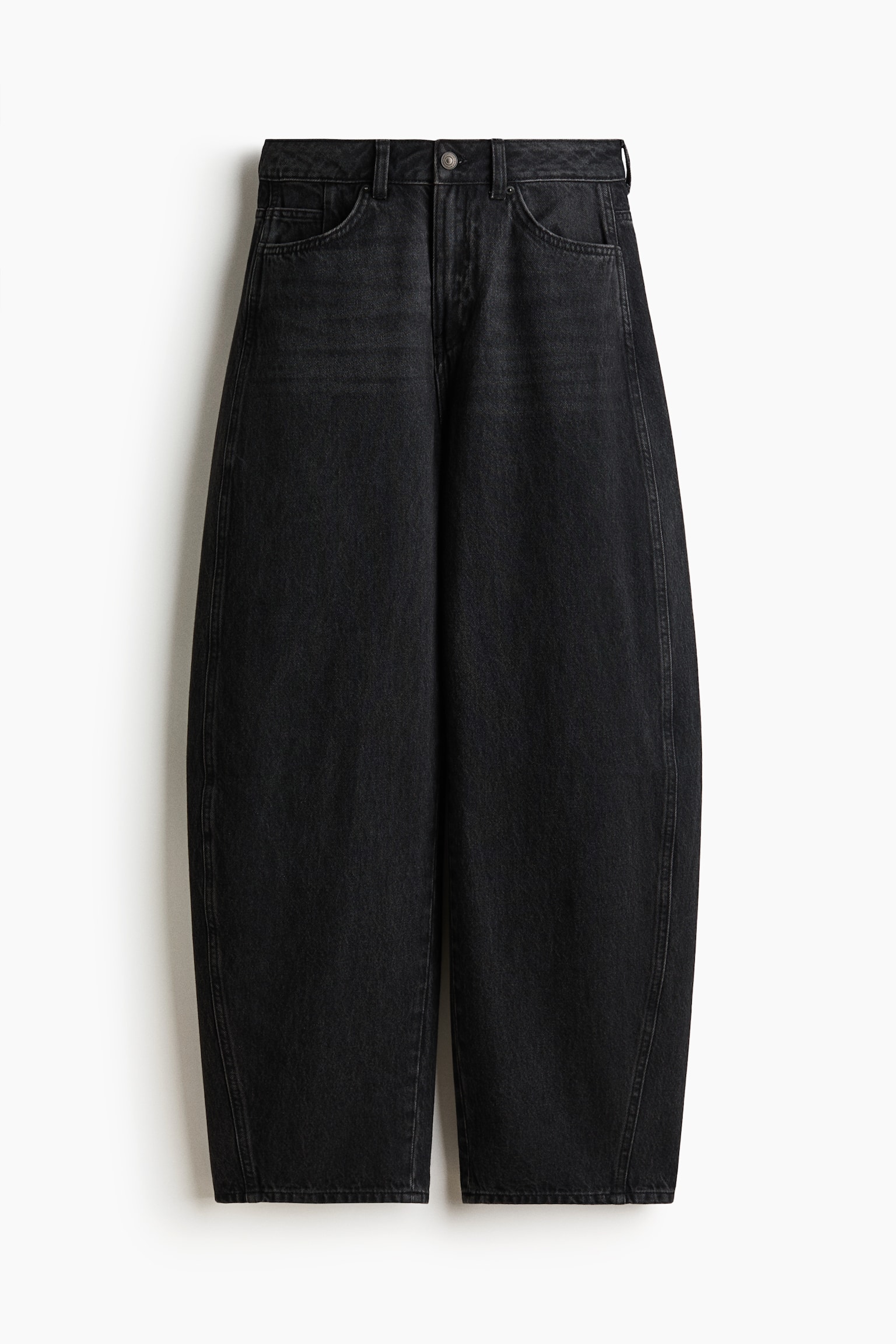Barrel High Waist Jeans - Negru/Gri-bej/Albastru-denim închis/Albastru-denim deschis/Bej-deschis/Gri-denim/Gri-deschis melanj/Negru-prespălat/Albastru-denim - 1