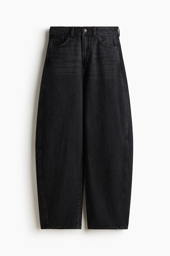 Barrel High Waist Jeans - Black/Light beige/Dark denim blue/Light denim blue/Greige/Denim grey/Rust red/White/Light dusty beige - 1