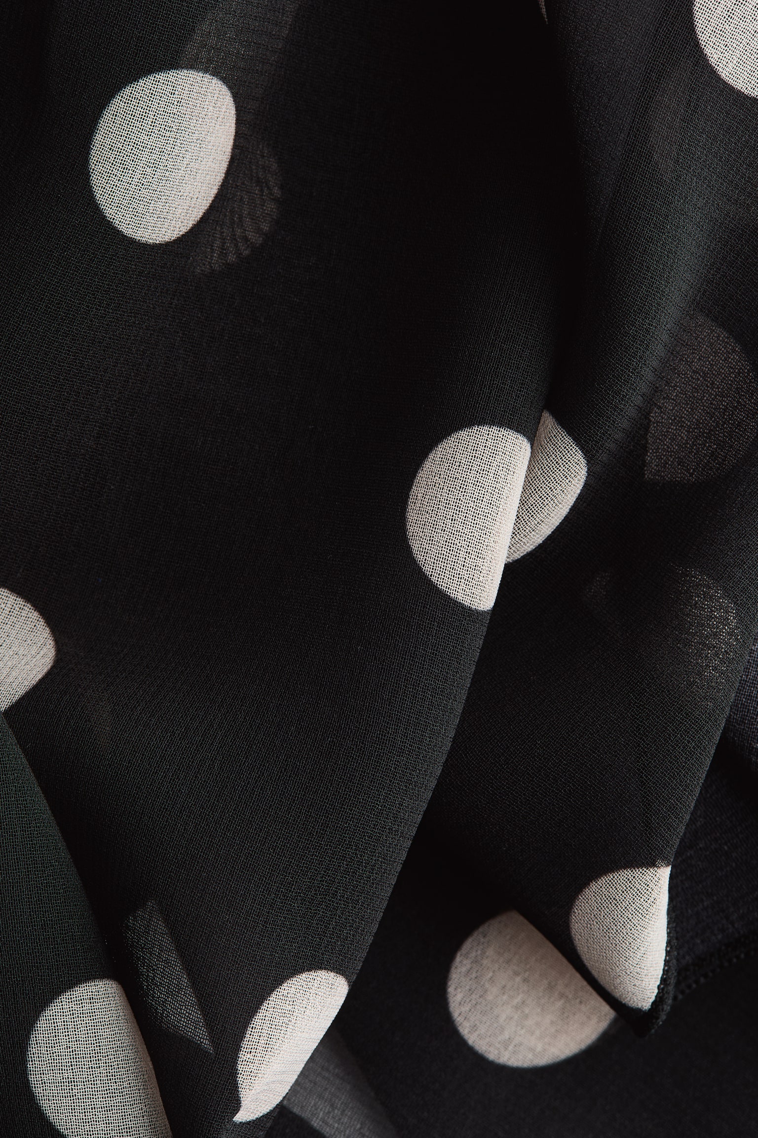 Женская накидка H&M Mesh Cape, цвет: Чёрный / В горошек — фото 2
