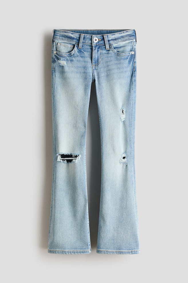Flared Leg Low Jeans - Licht denimblauw - 1