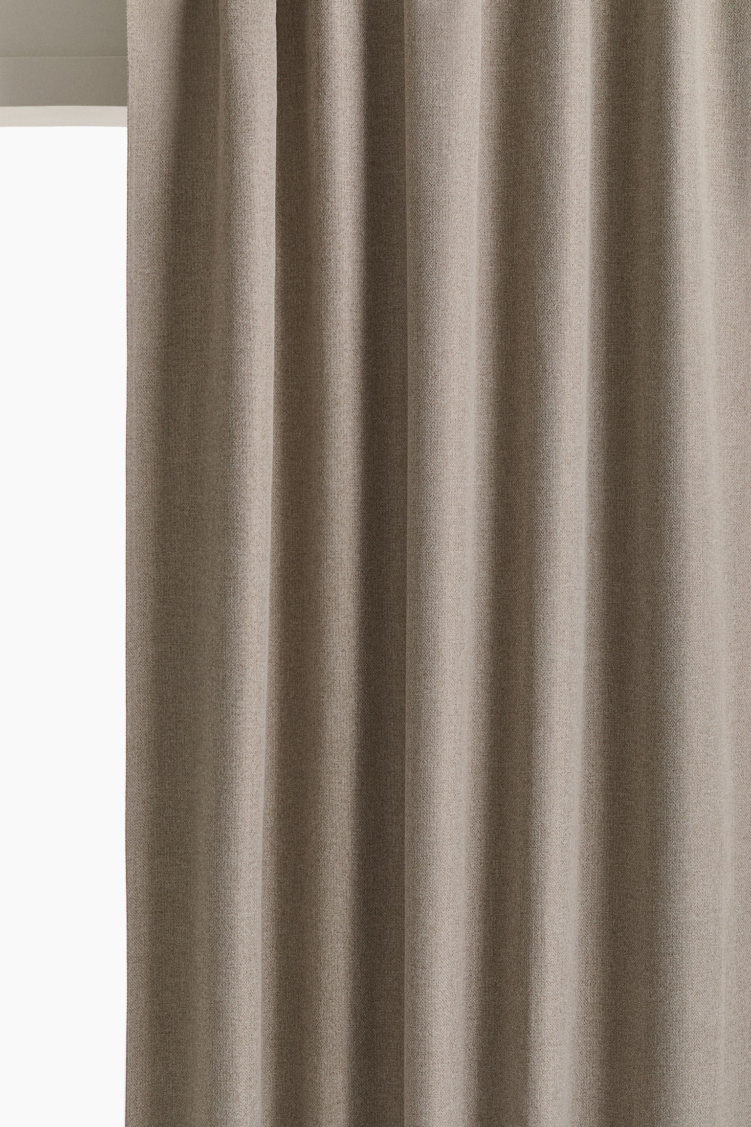 2-Pack Blackout Herringbone Curtain Panels - Beige melange/Khaki green
