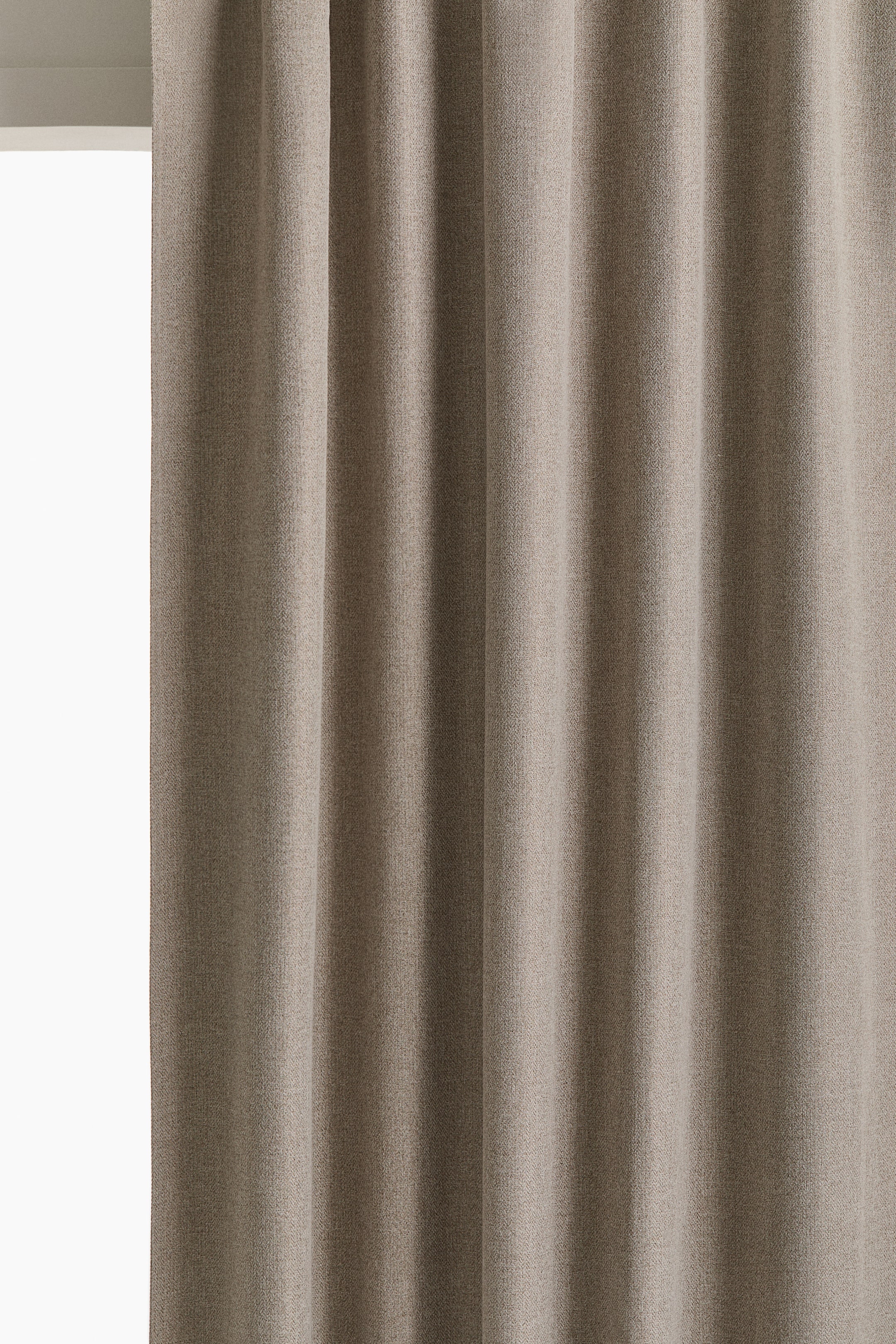 View larger image: 2-Pack Blackout Herringbone Curtain Panels - Beige melange - Home All | H&M US 1