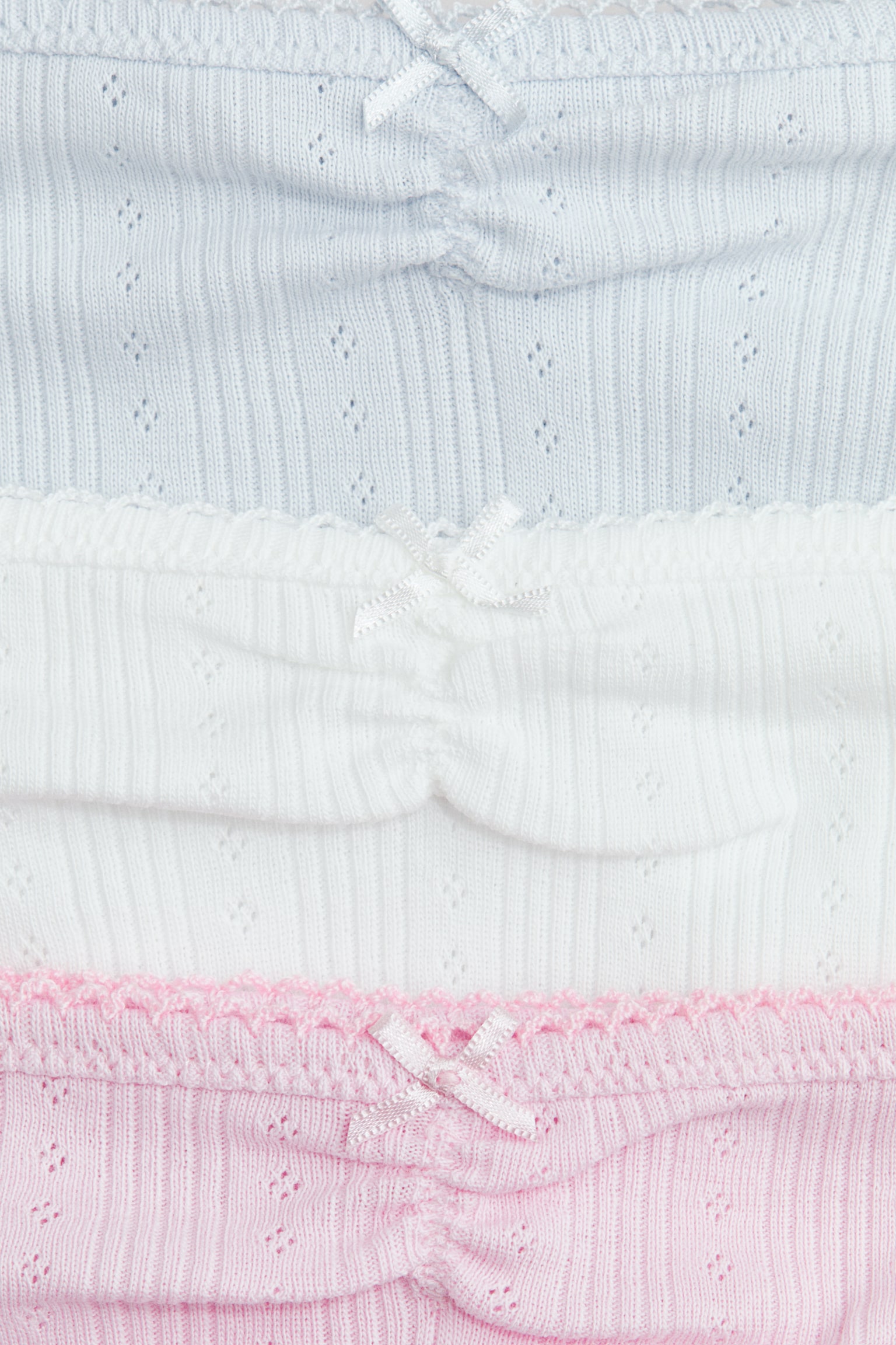 3-pack cotton briefs - Light blue/Light pink/White/Floral/Green/Pink/Grey - 2