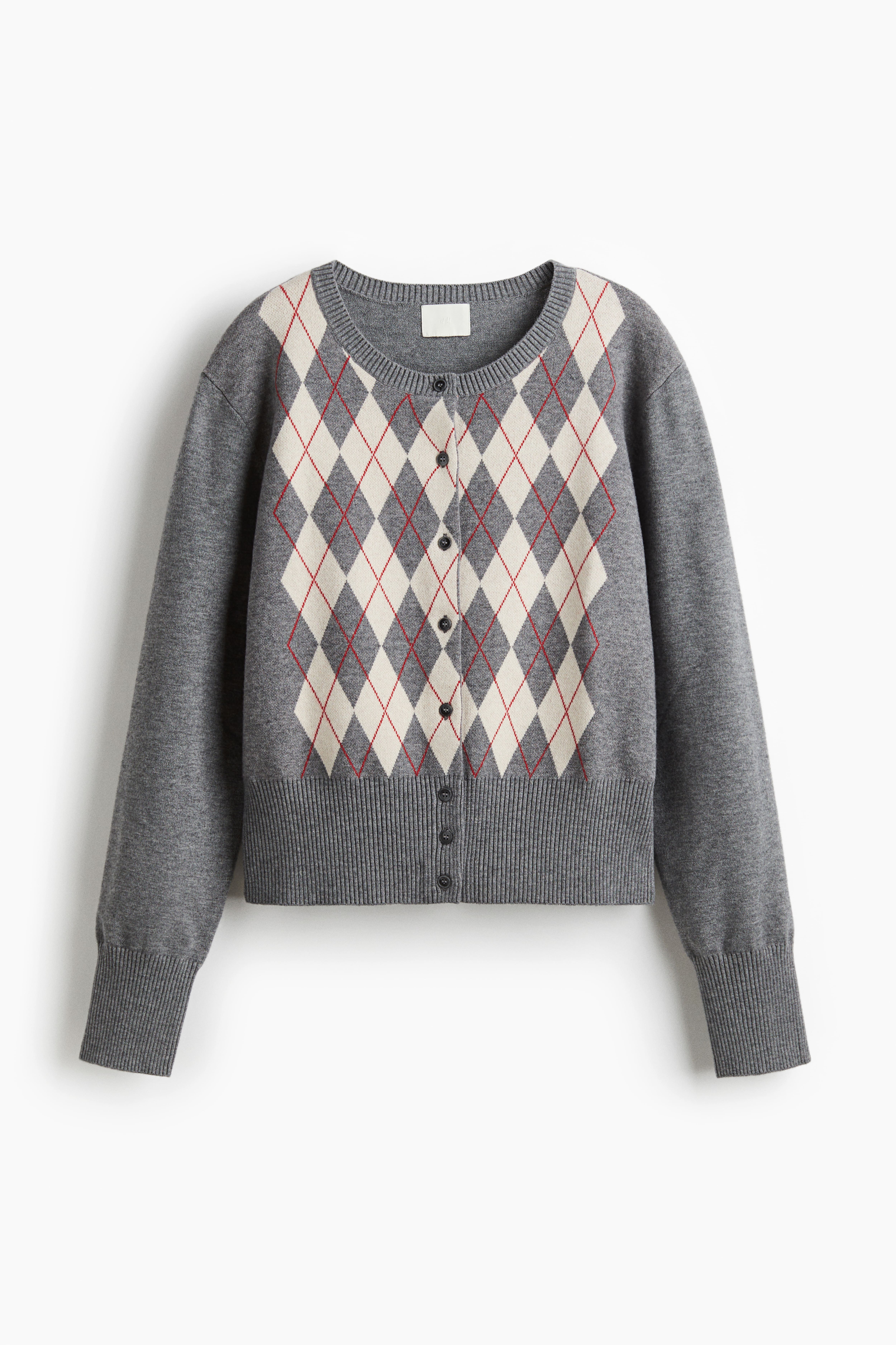 Jacquard-Knit Cardigan