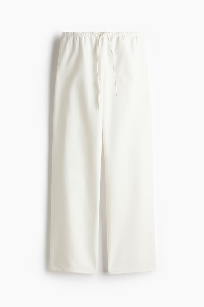 Denim drawstring trousers - White/Dark denim blue/Light denim blue/Denim blue/Grey - 1