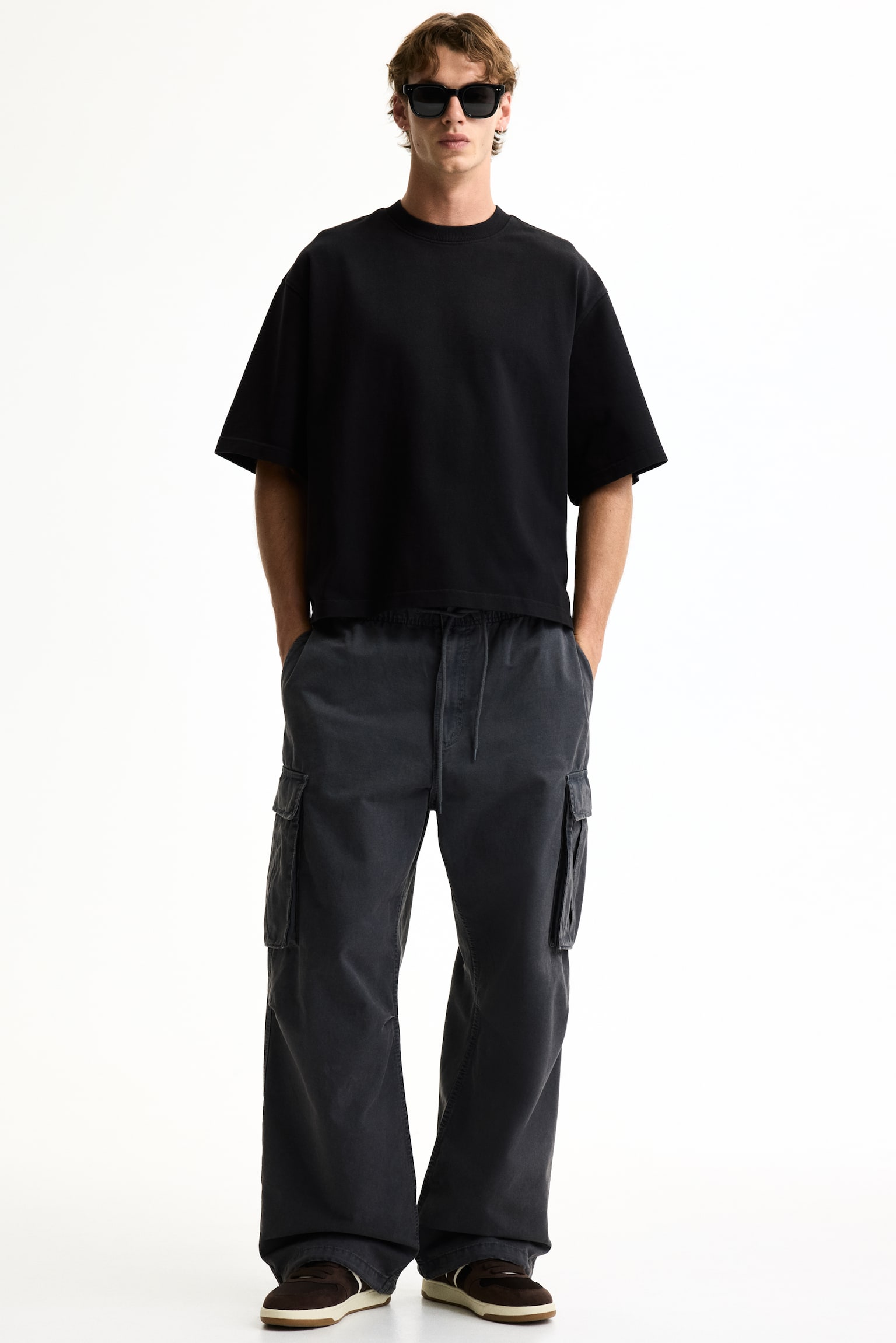 Oversized Fit Printed T-shirt - Black/Dark green/98/White/Sports Archives - 1