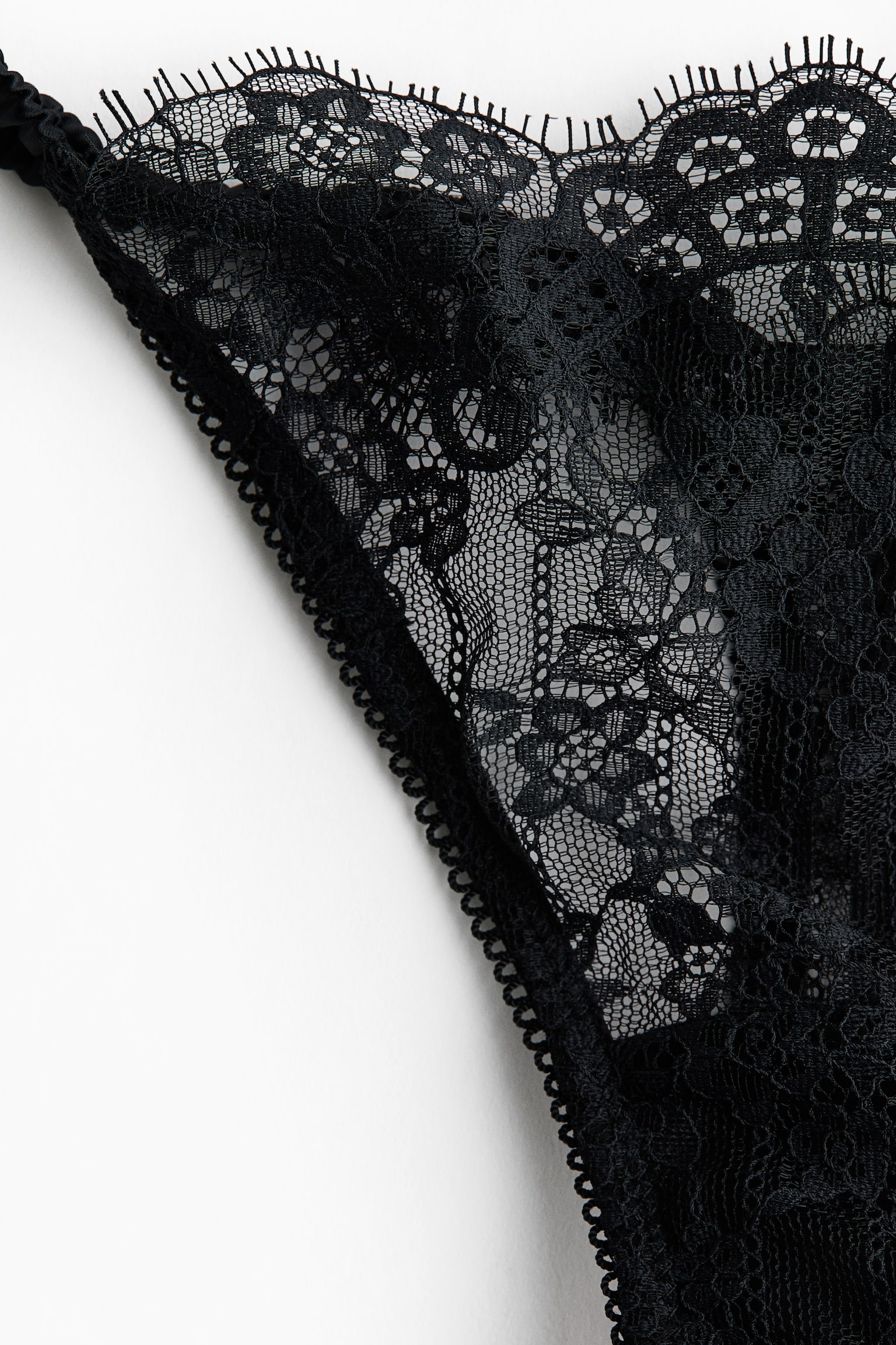 Σετ με 2 δαντελένια σλιπ τάνγκα - Μαύρο/Ανοιχτό ροζ - 3