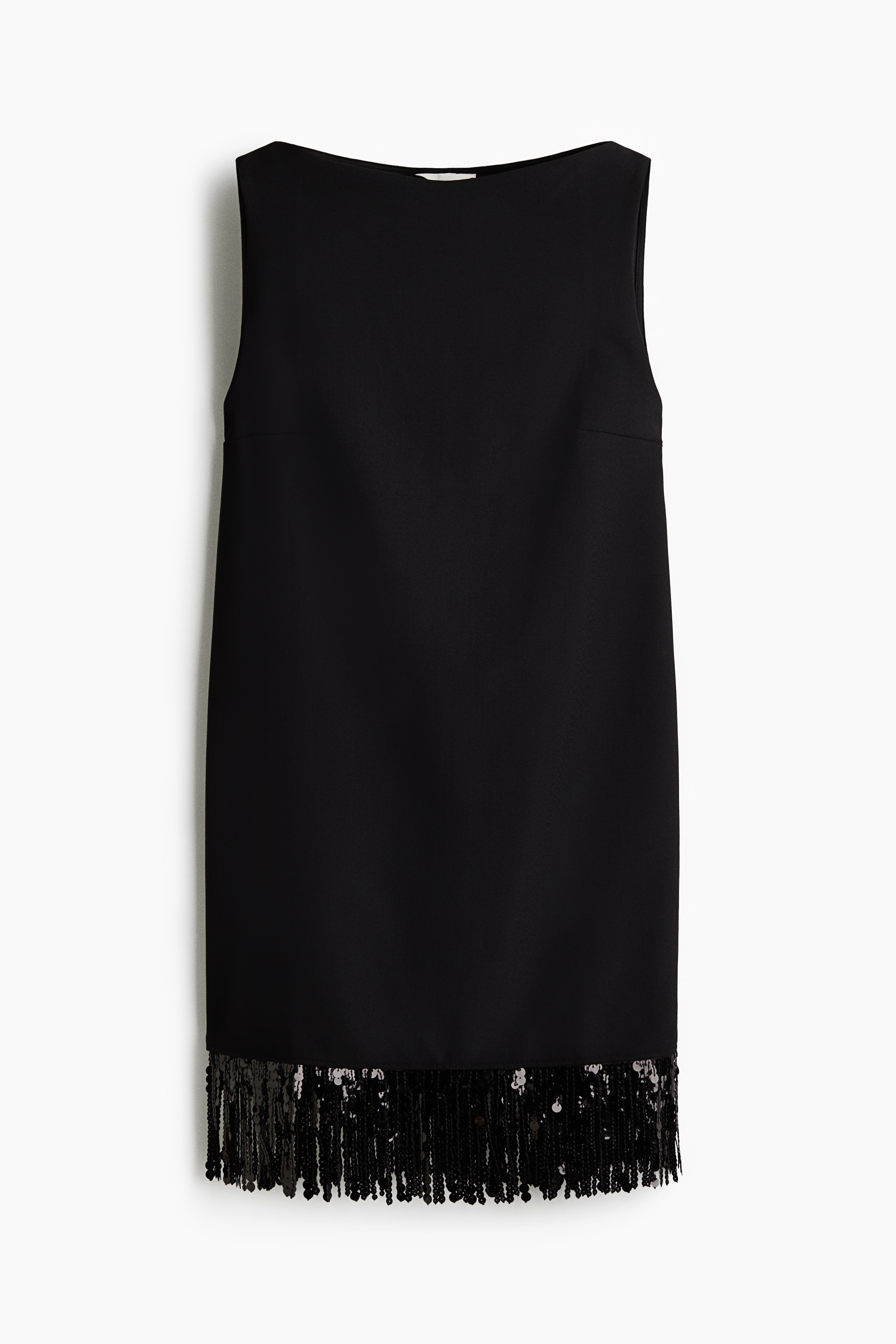 Sequin-fringed mini dress - Black