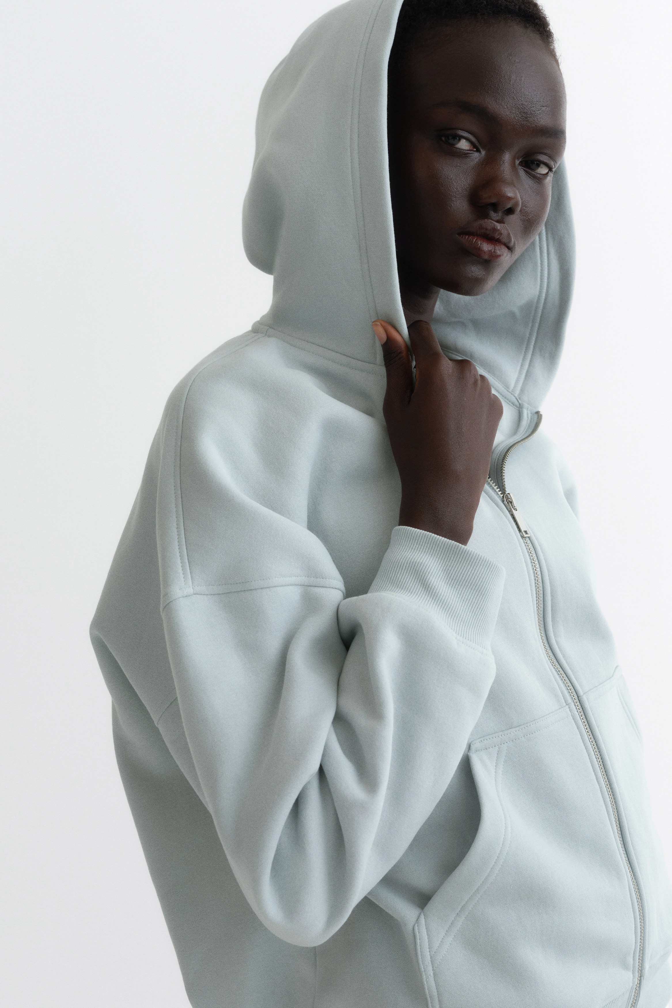 Zip-through hoodie