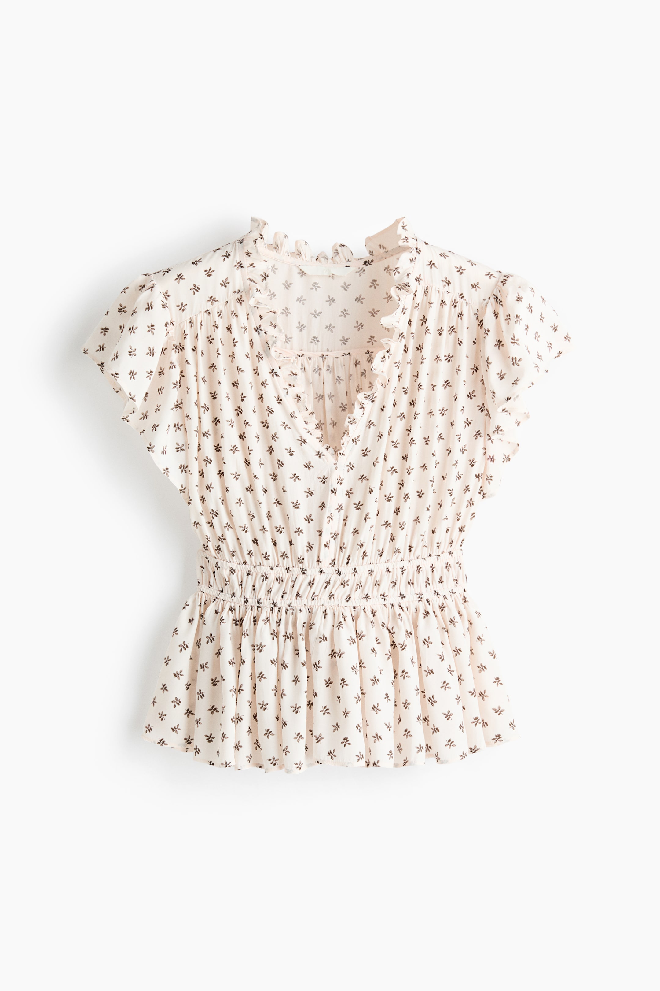 Blouse à manches volantées avec basque