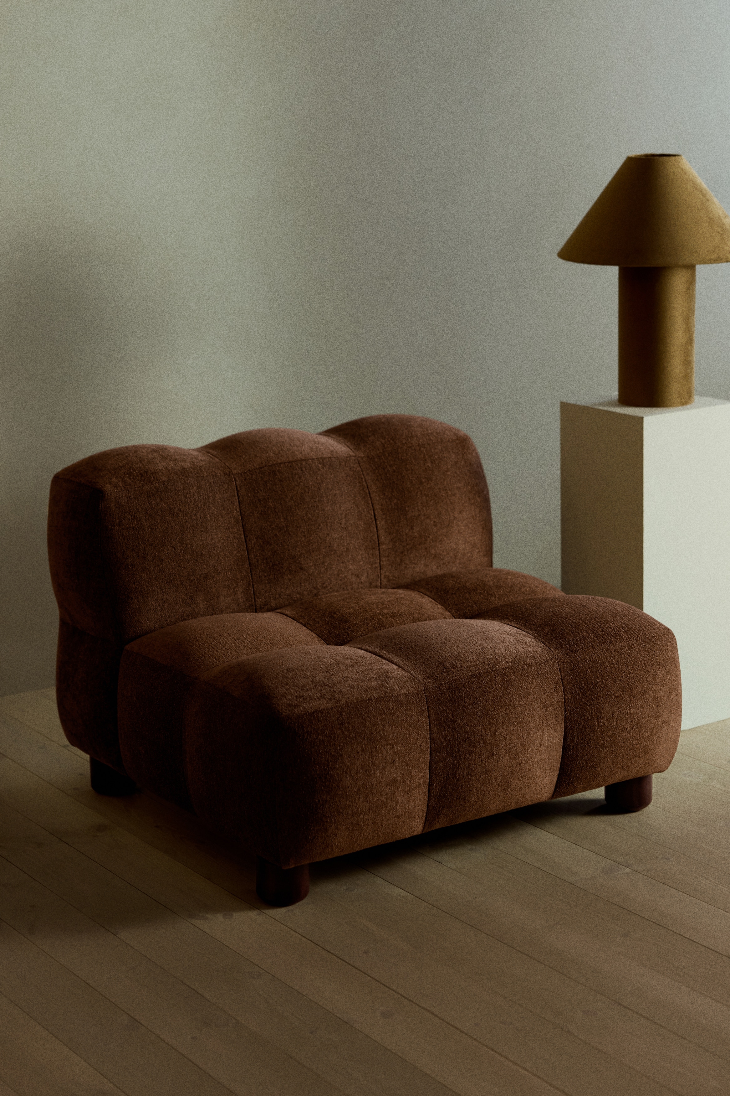 Fauteuil relax modulaire - Marron/Beige clair