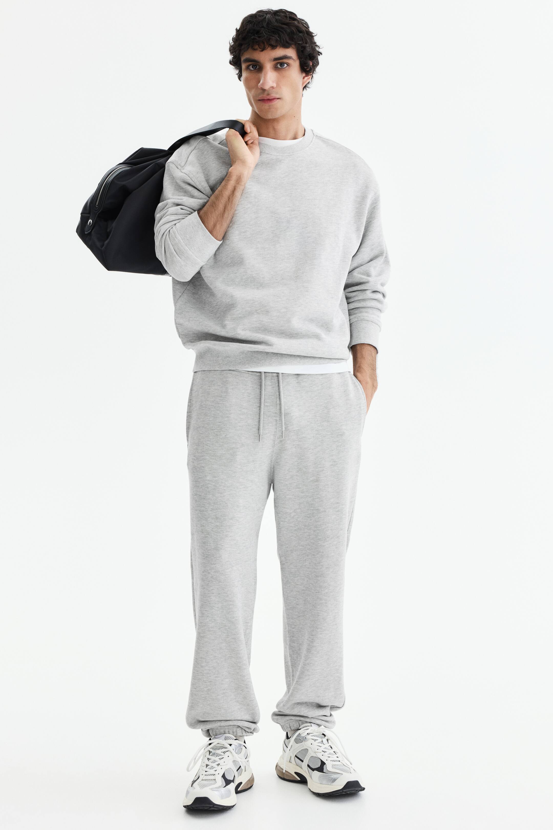 拡大画像を表示: リラックスフィットスウェットパンツ - ライトグレーメランジ - Men | H&M JP 1