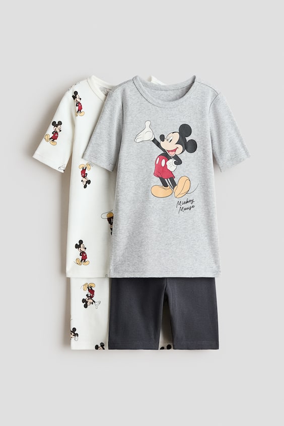 Детская хлопковая пижама H&M, комплект из 2 шт
