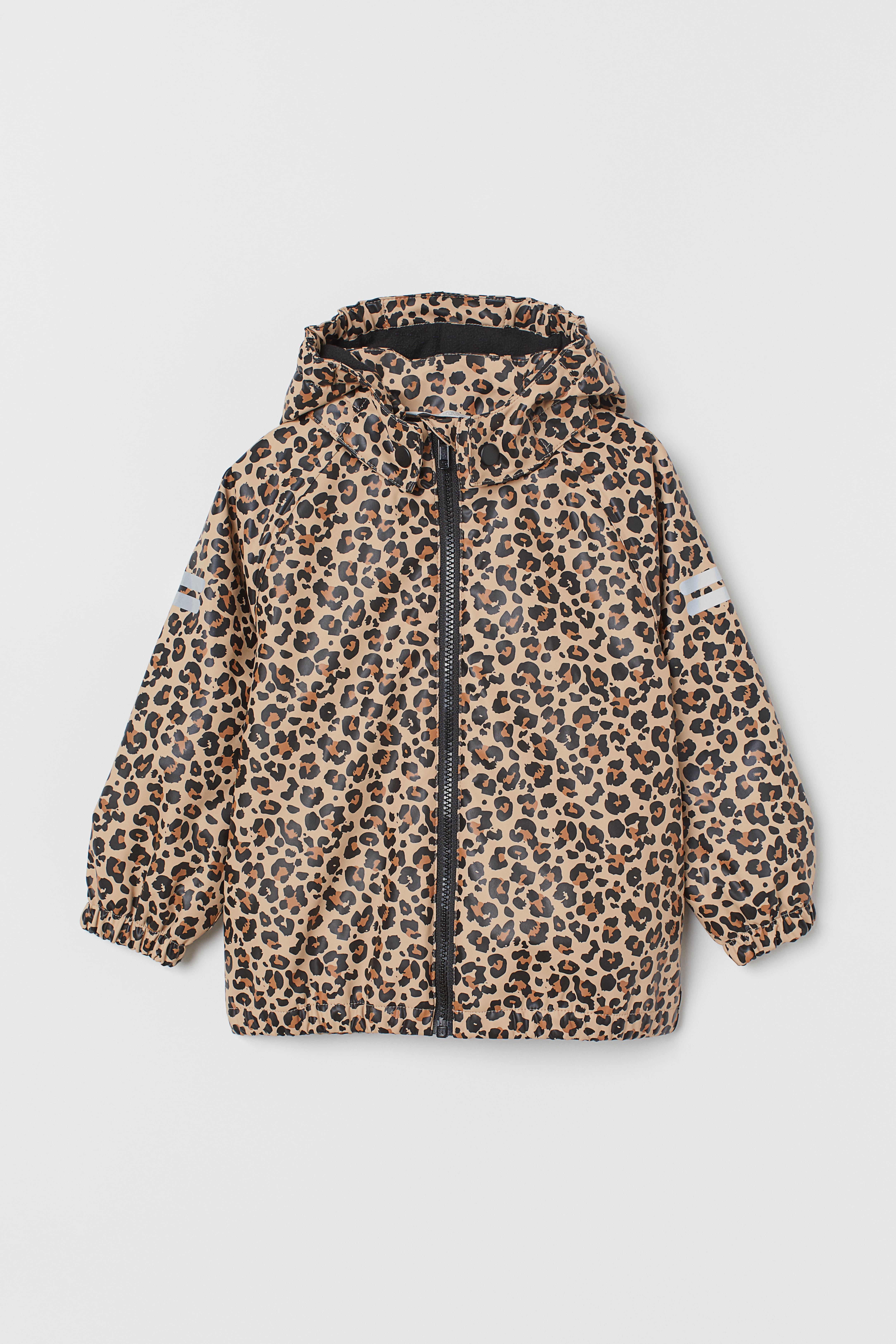 Lined Rain Jacket Beige leopard print Kids H M CA