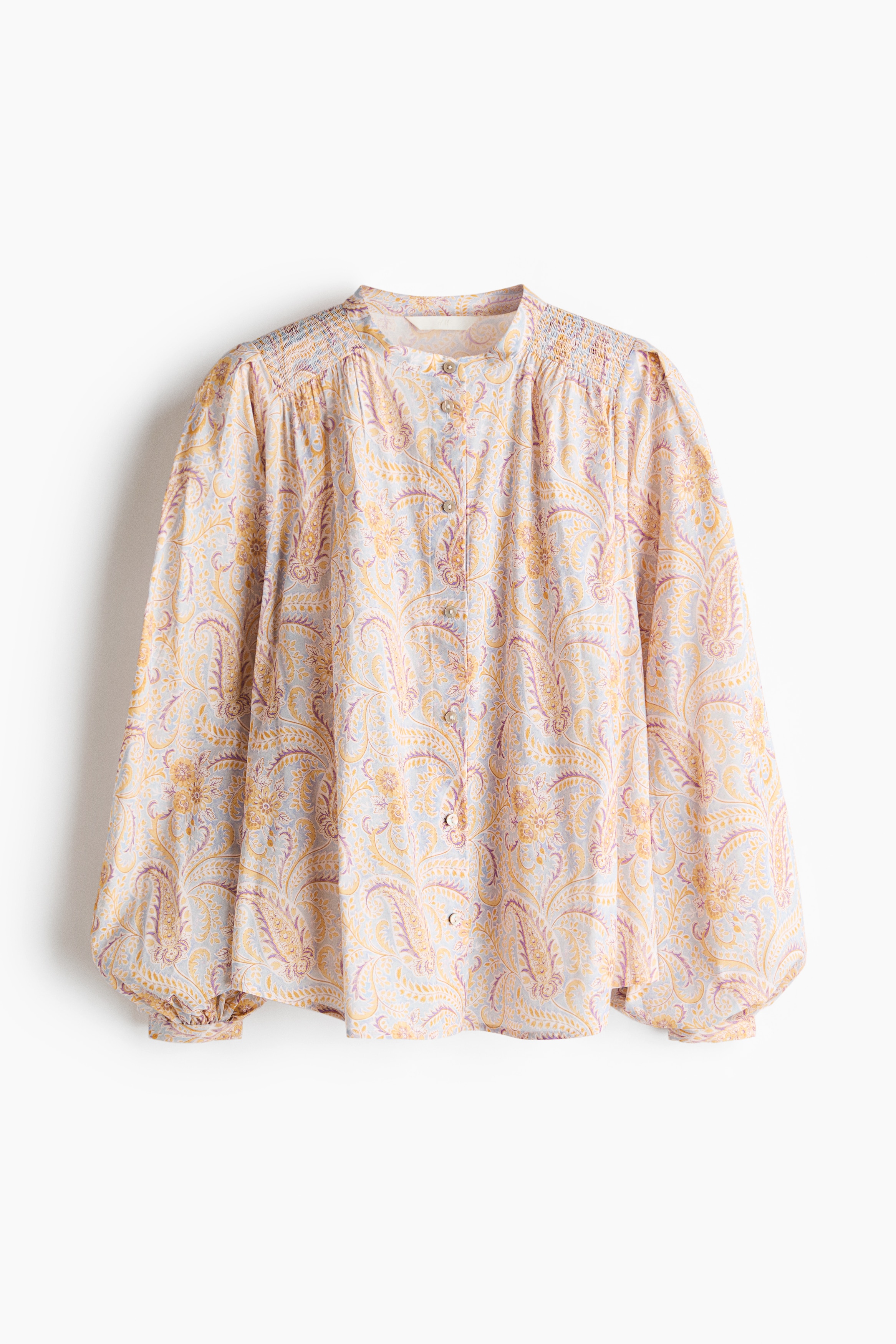 Camicetta oversize in misto viscosa - Light dusty purple/Paisley pattern