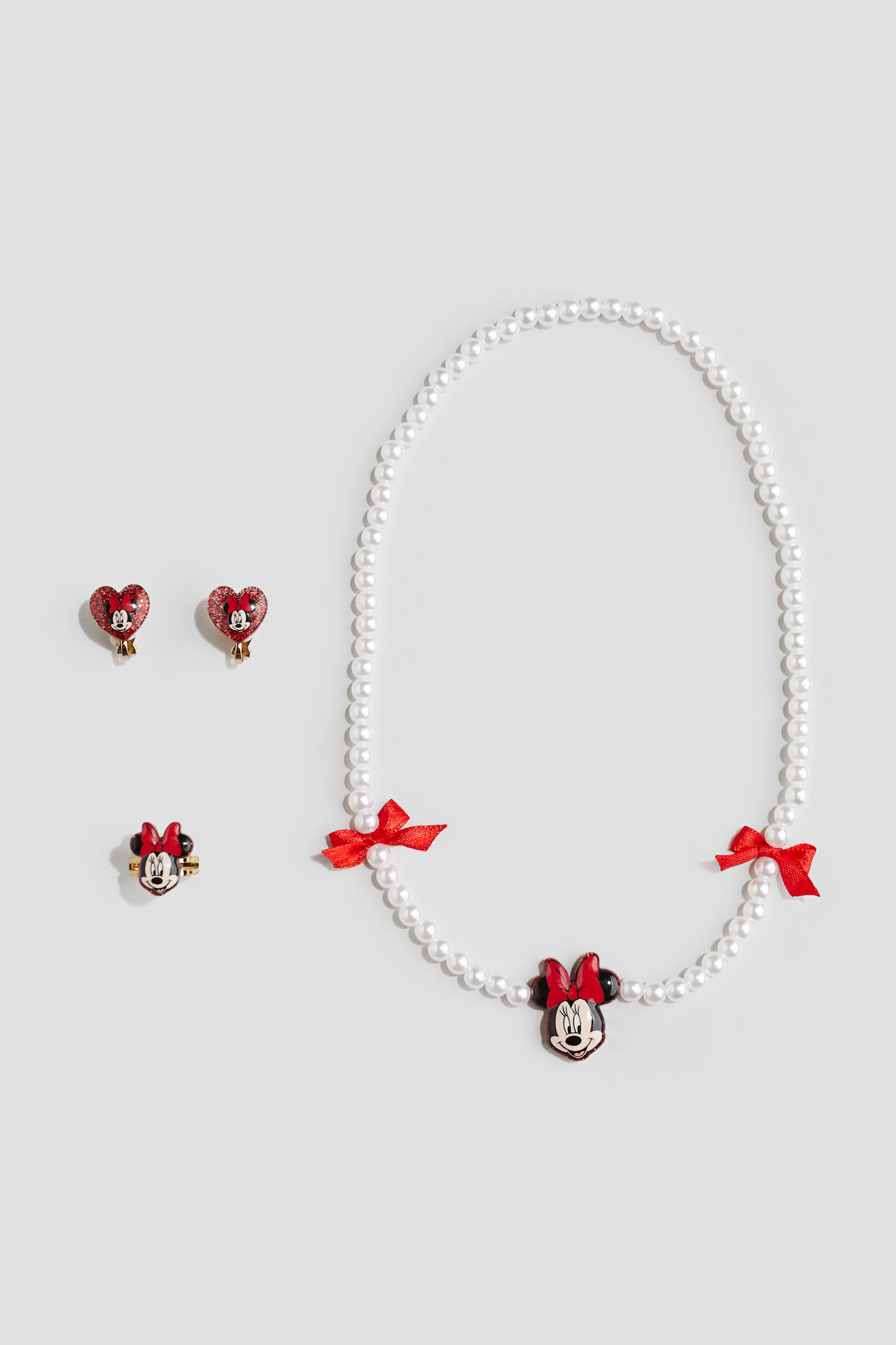 3-piece jewellery set - Red/Minnie Mouse/Pink/Hello Kitty - 3