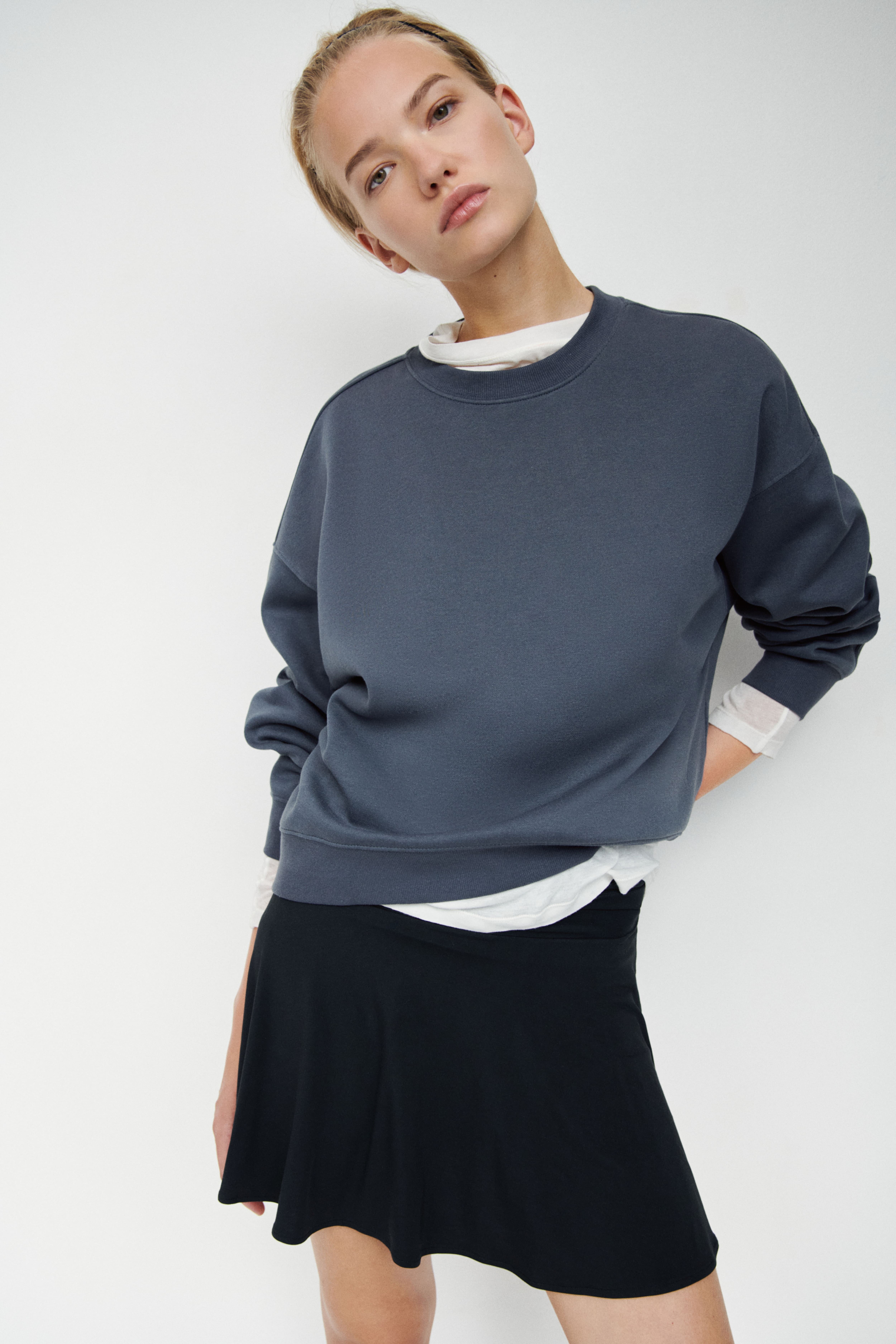 Sweatshirt with Printed Motif