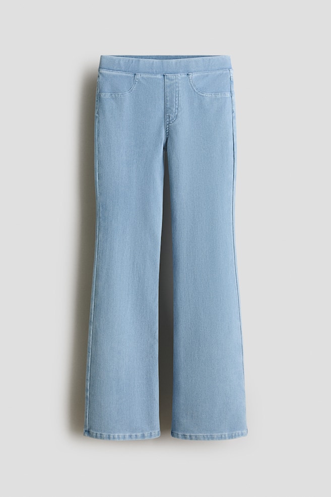 Denim-look flared jeggings - Light denim blue/Dark denim blue/Light denim grey/Dusty green - 1