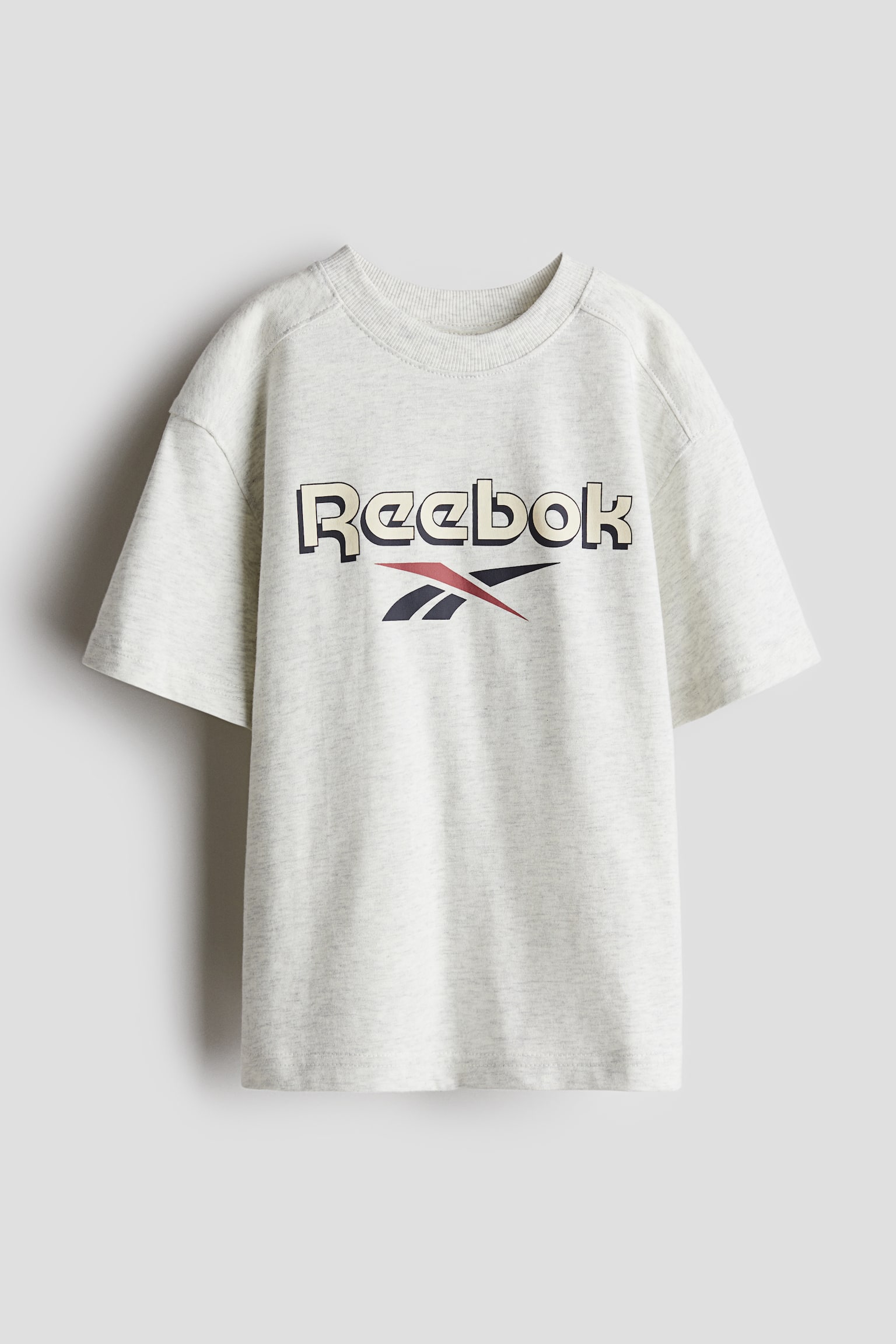 Print-motif T-shirt - Light grey marl/Reebok/Beige - 2