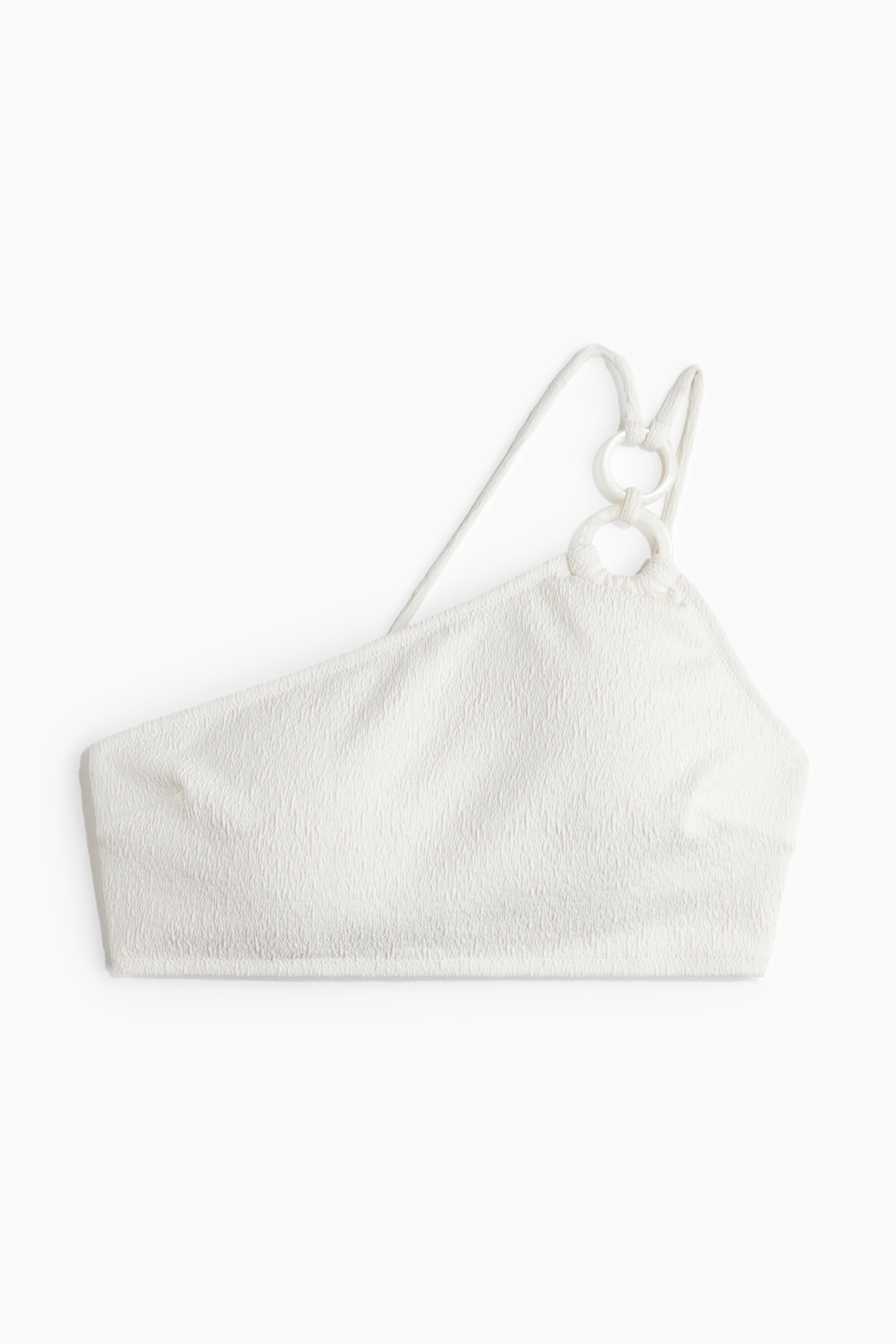 Padded one-shoulder bikinitop - Wit