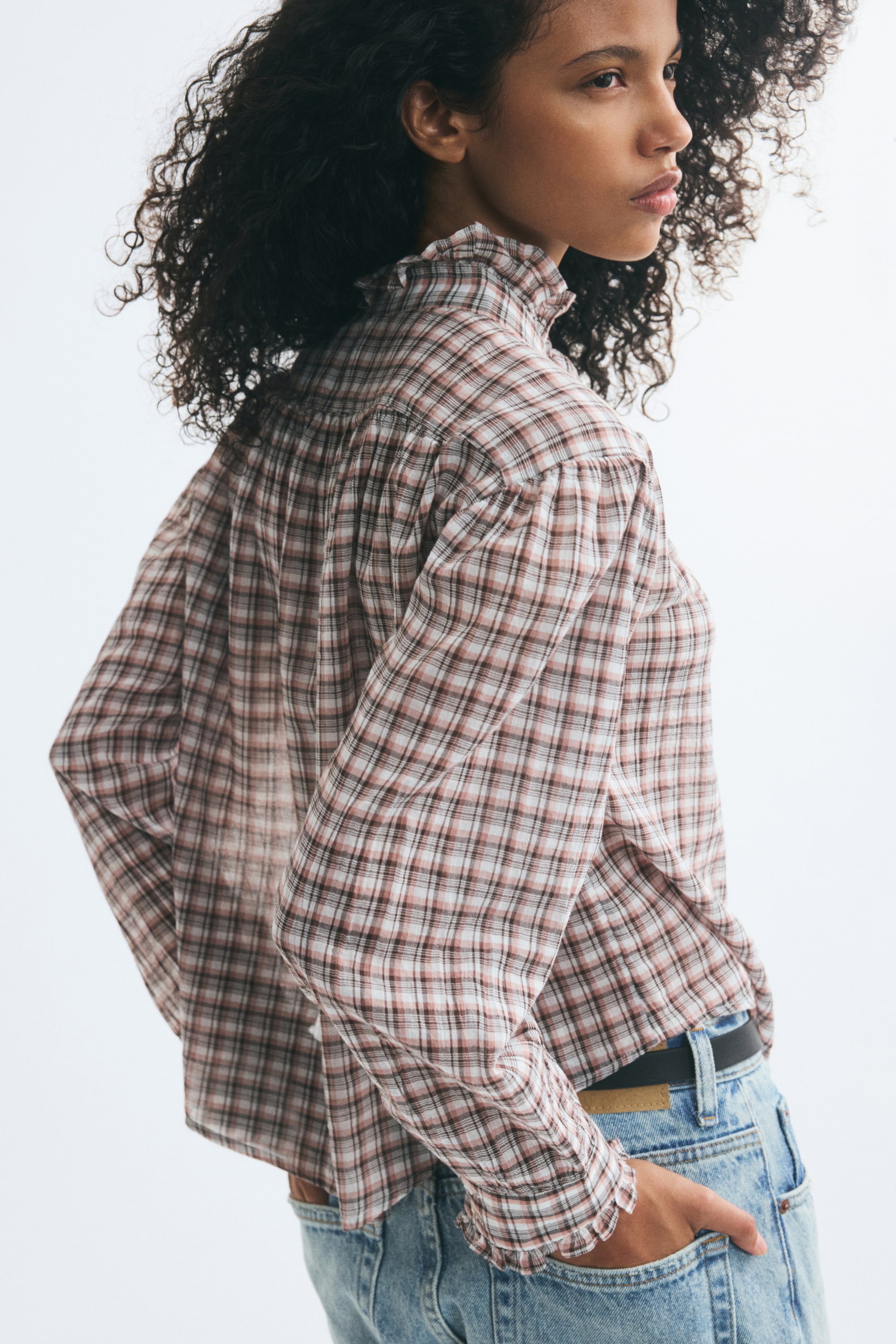 Ruffle-Trimmed Blouse